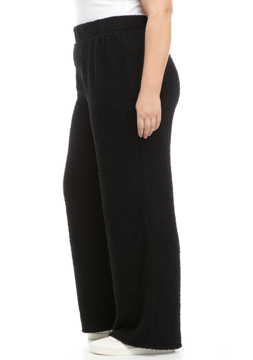 Plus Size Pull On Wide Leg Pants