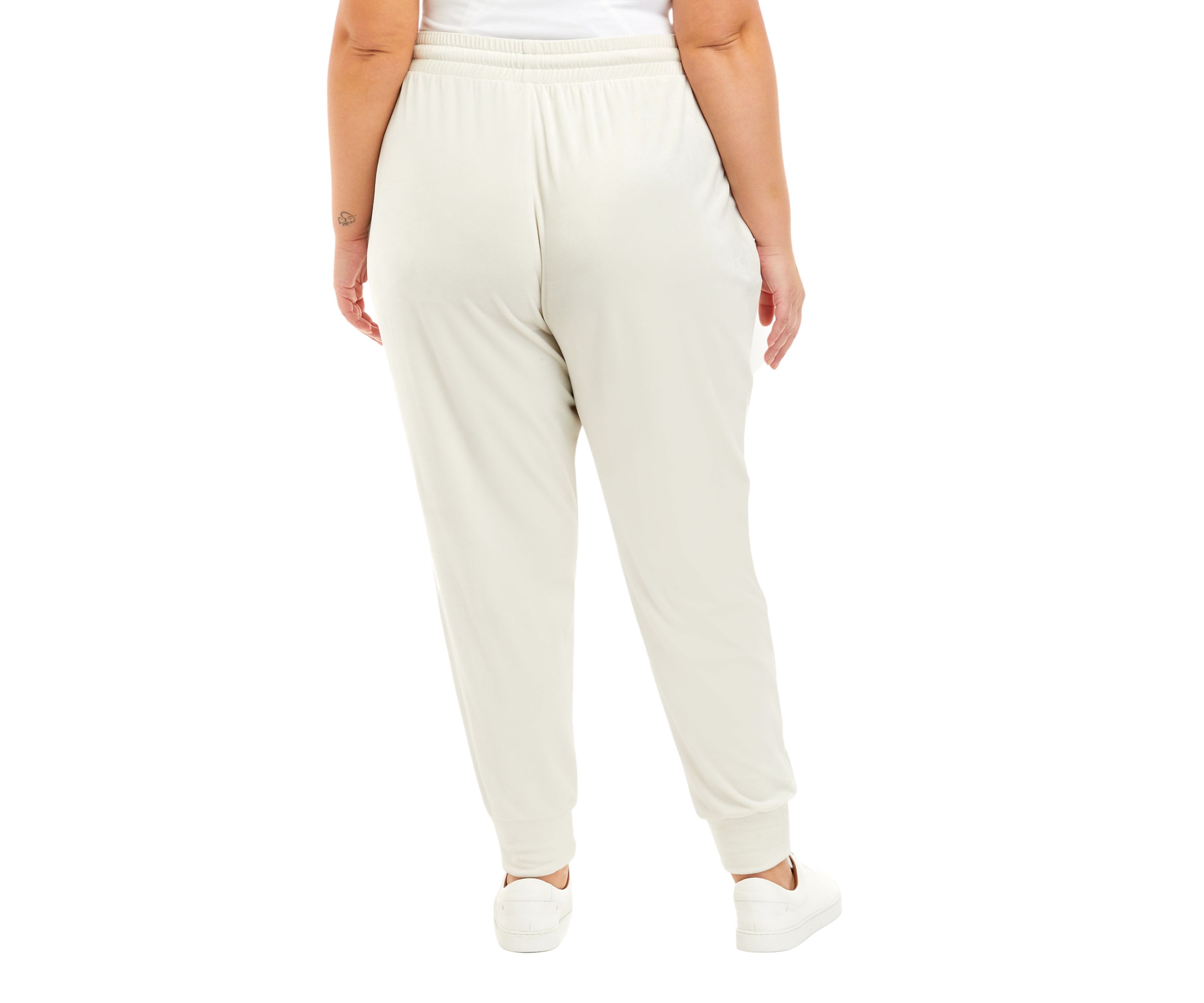 Plus Size Washed Velour Joggers