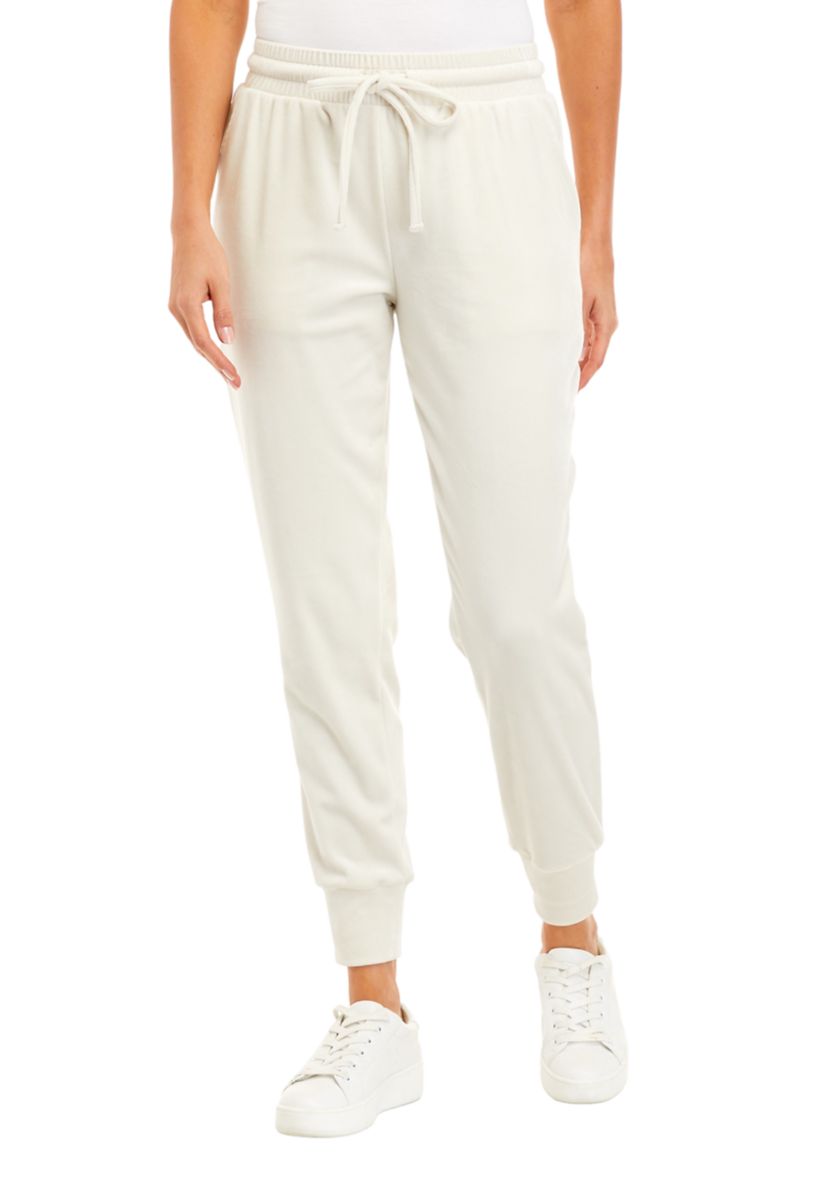 Womens Washed Velour Joggers