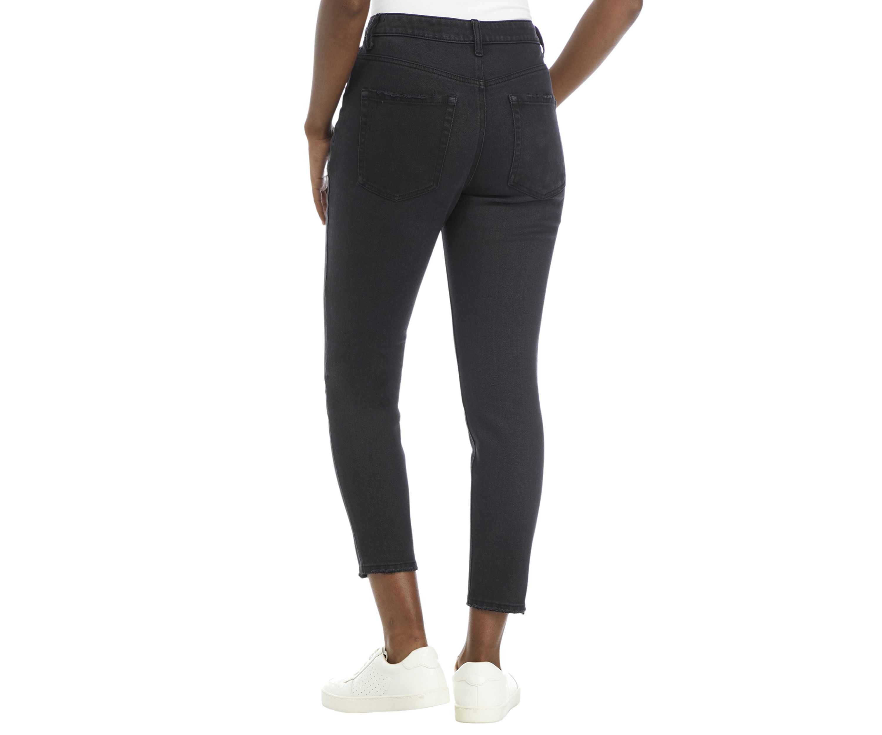 Womens Slim Cut Denim Boyfriend Jeans 