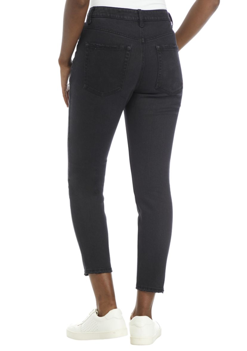 Womens Slim Cut Denim Boyfriend Jeans 