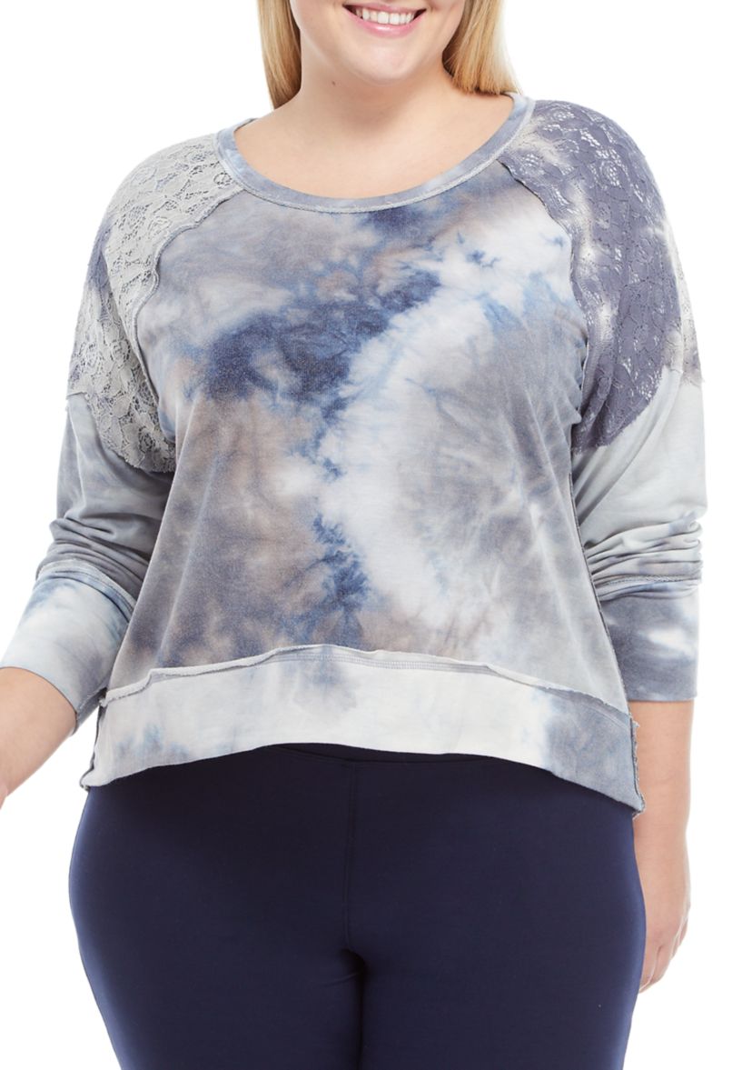 Studio Plus Size Hacci Shoulder Detail Sweatshirt 