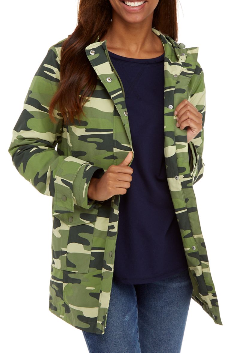 Womens Camouflage Anorak Jacket 