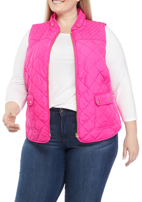 Crown & Ivy™ Plus Size Puffer Vest with