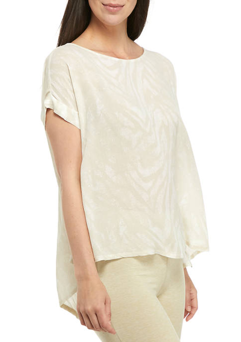 New Directions® Studio Womens Short Sleeve High Low