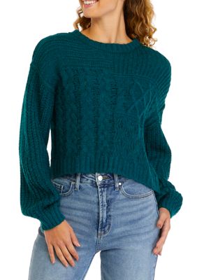 Soft Surroundings Color Block Solid Green Pullover Sweater Size XL (Petite)  - 65% off