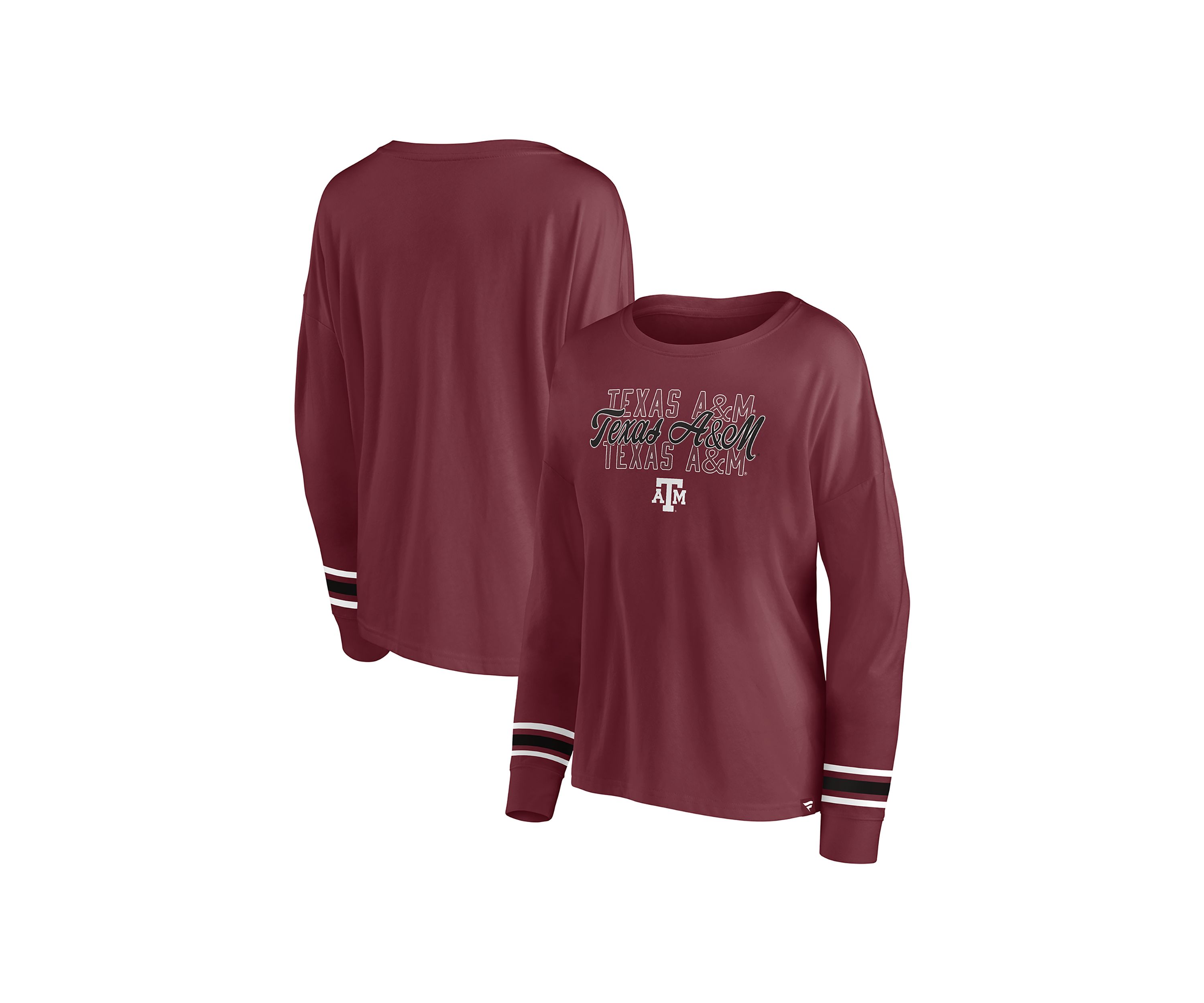 NCAA Texas A&M Aggies Long Sleeve Stripe Arm T-Shirt