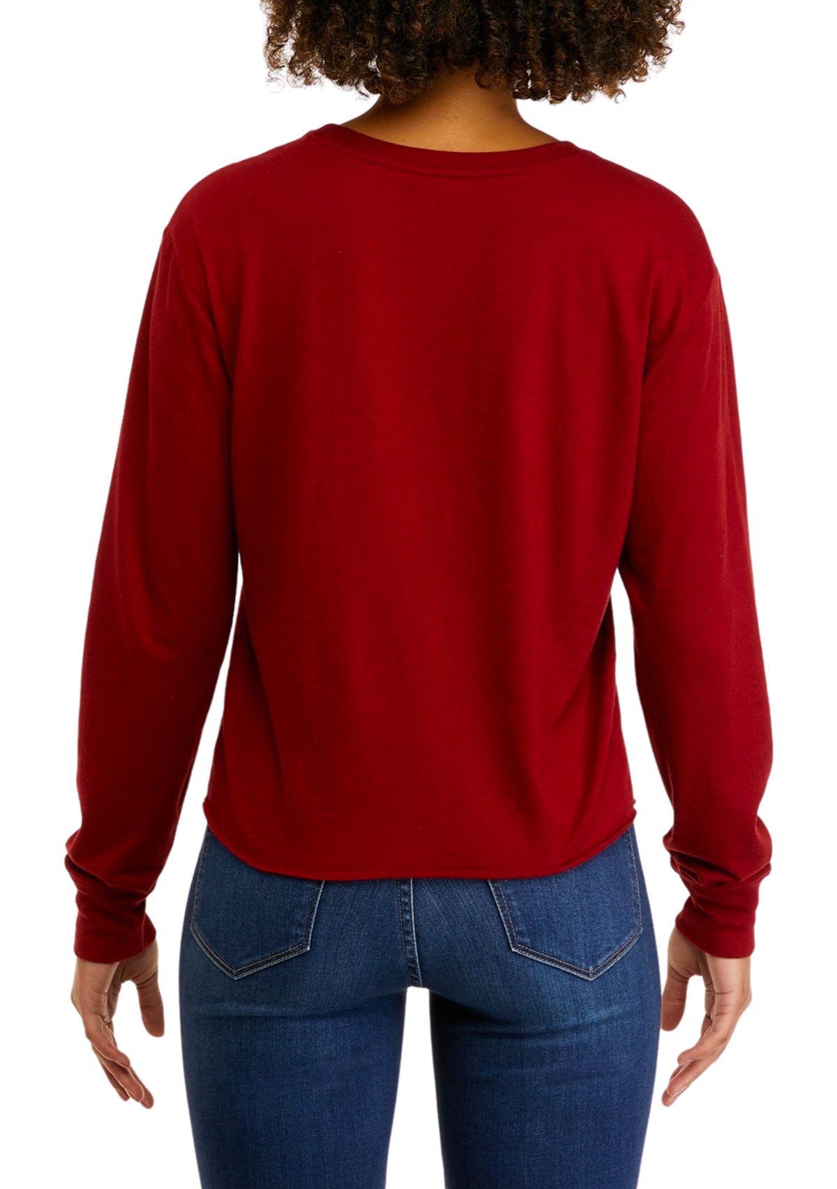 Juniors Long Sleeve Boxy Graphic T-Shirt