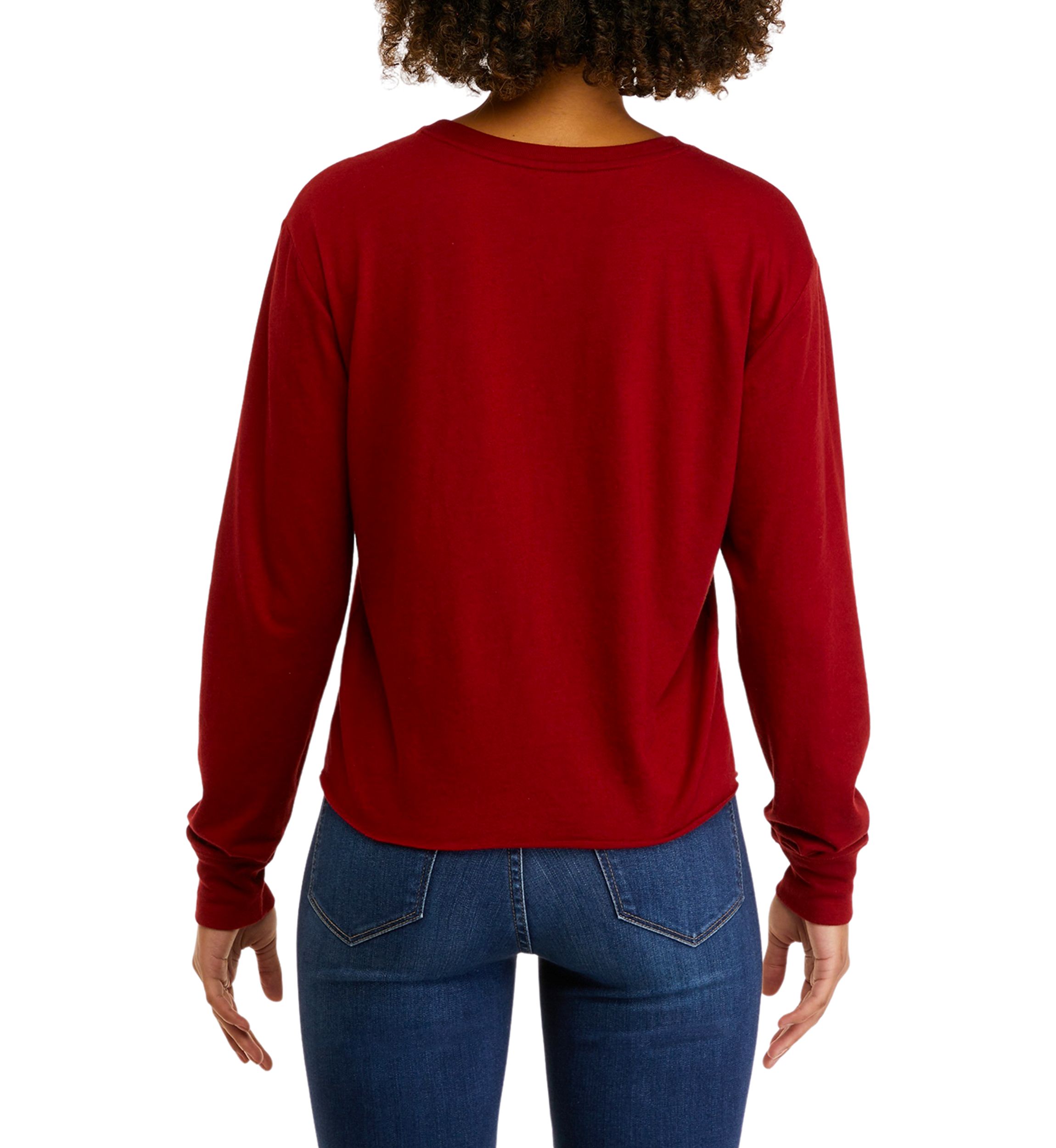 Juniors Long Sleeve Boxy Graphic T-Shirt