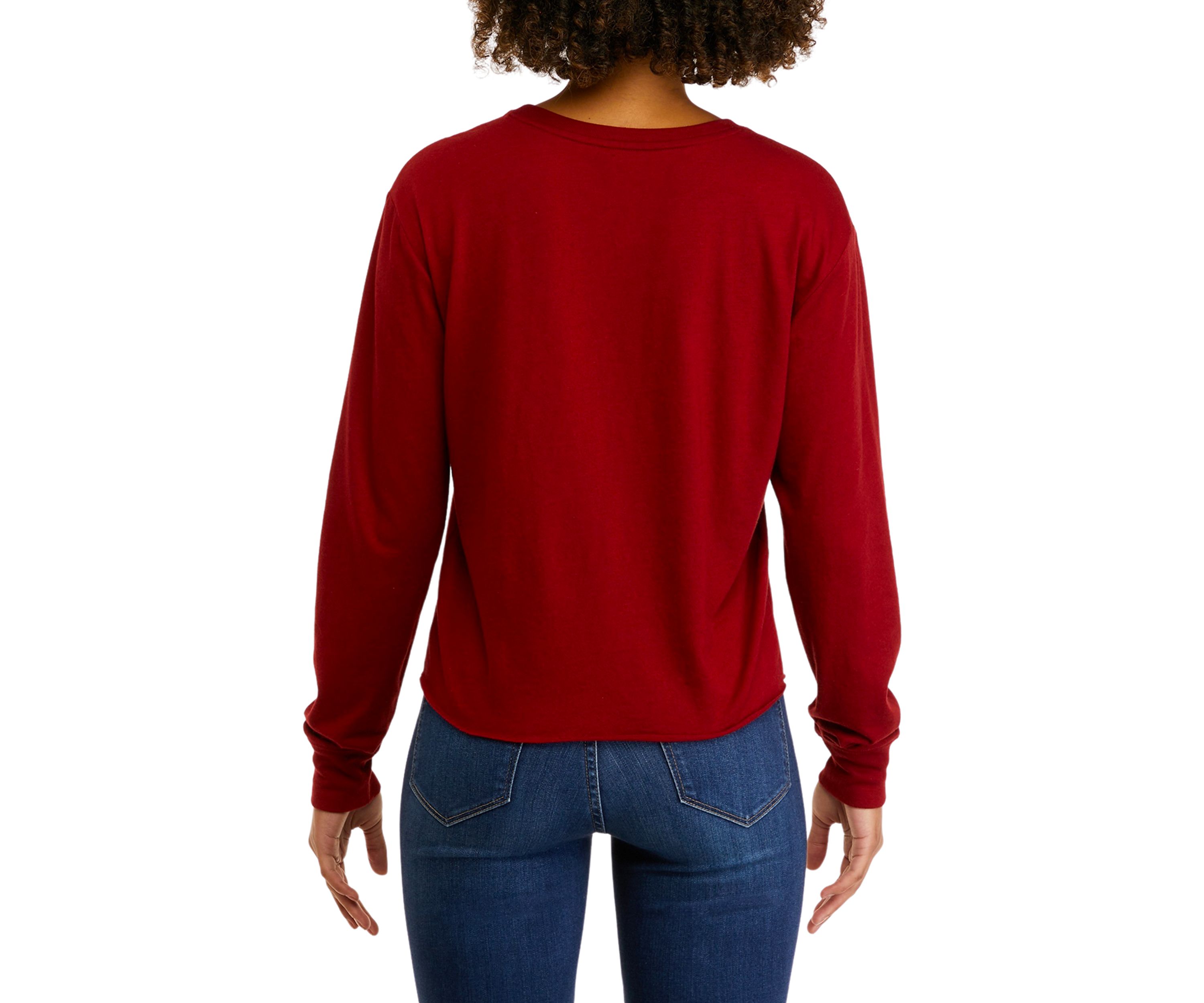 Juniors Long Sleeve Boxy Graphic T-Shirt