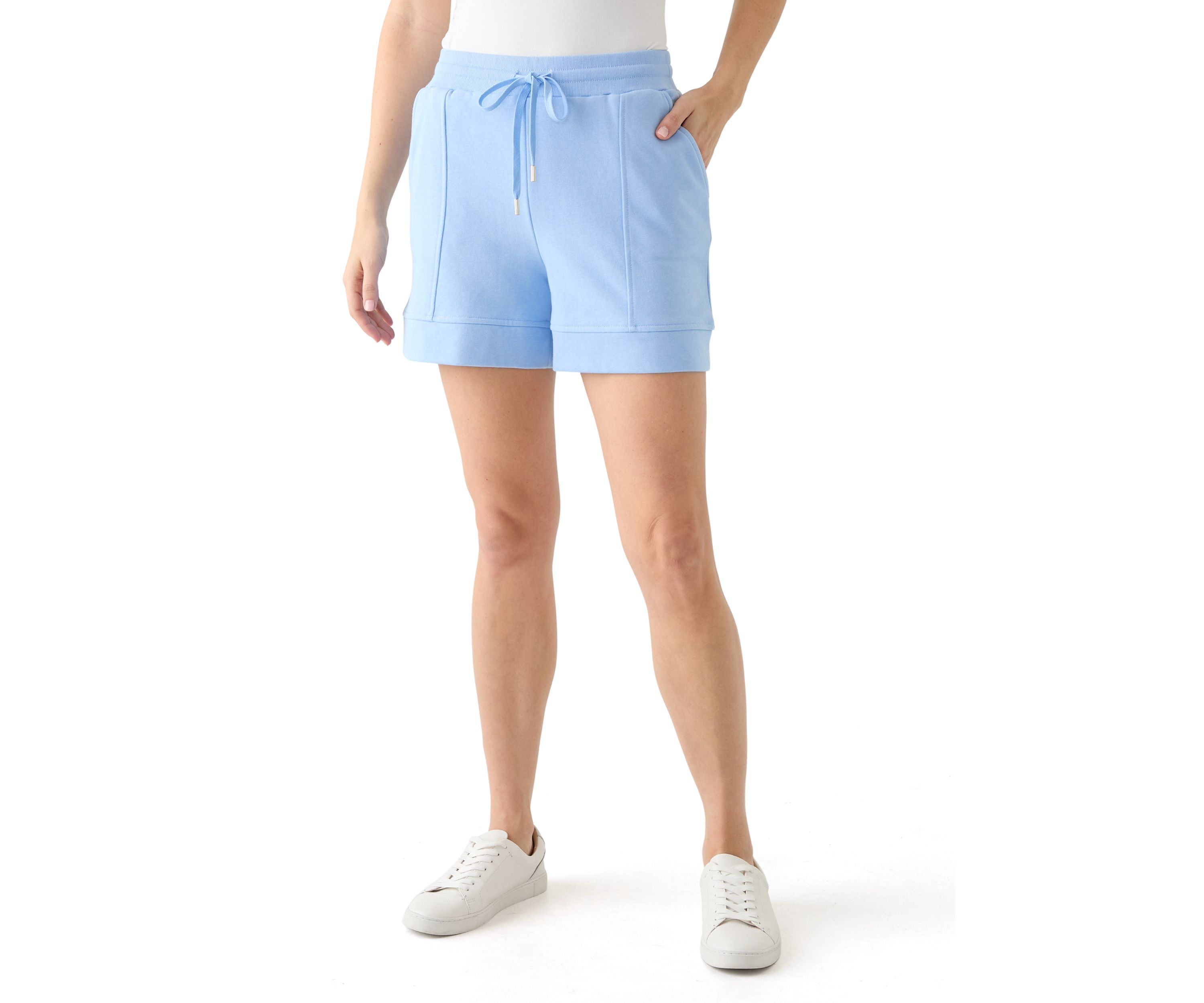 Womens Seamed Shorts with Drawstring