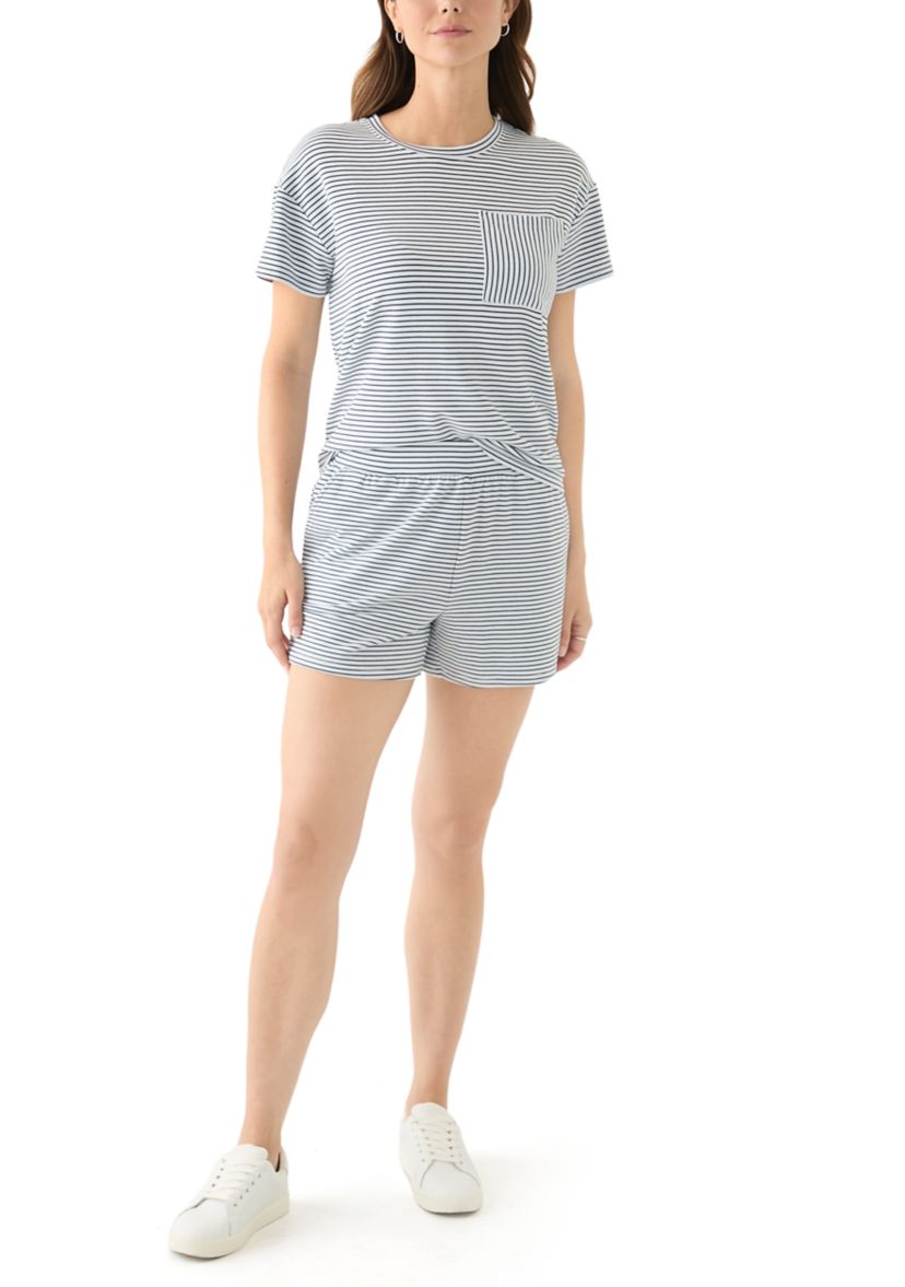 Womens Striped Shorts
