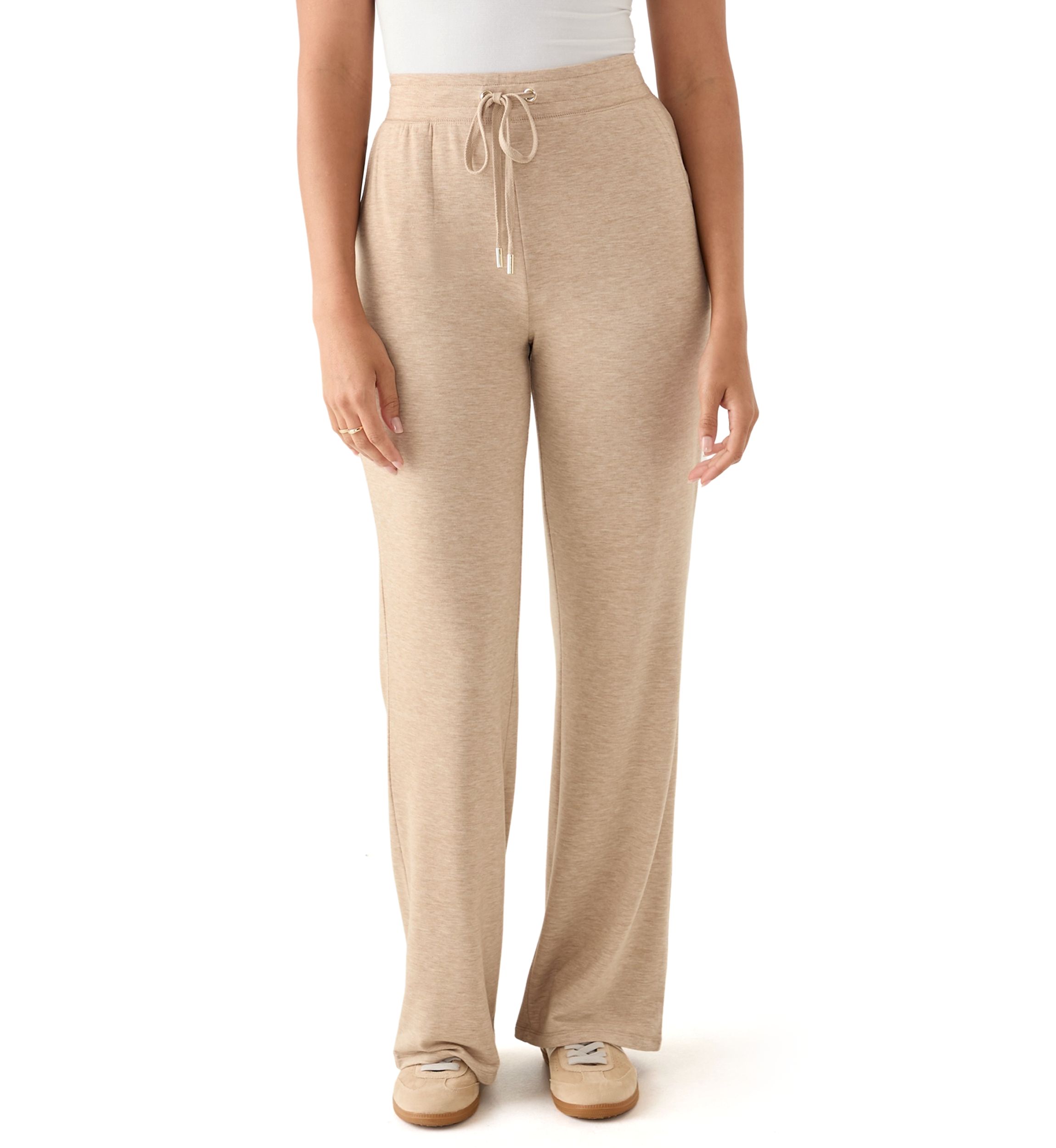 Womens Wide Leg Baby Terry Pants