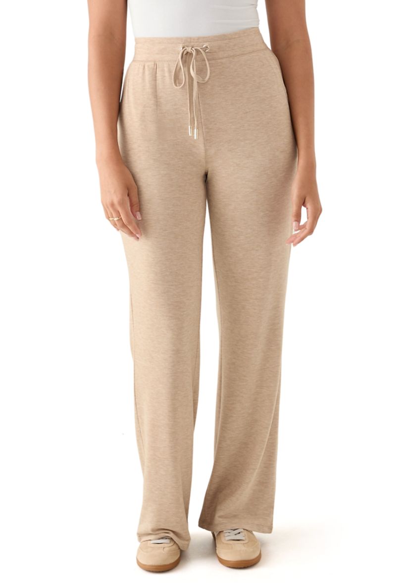 Womens Wide Leg Baby Terry Pants