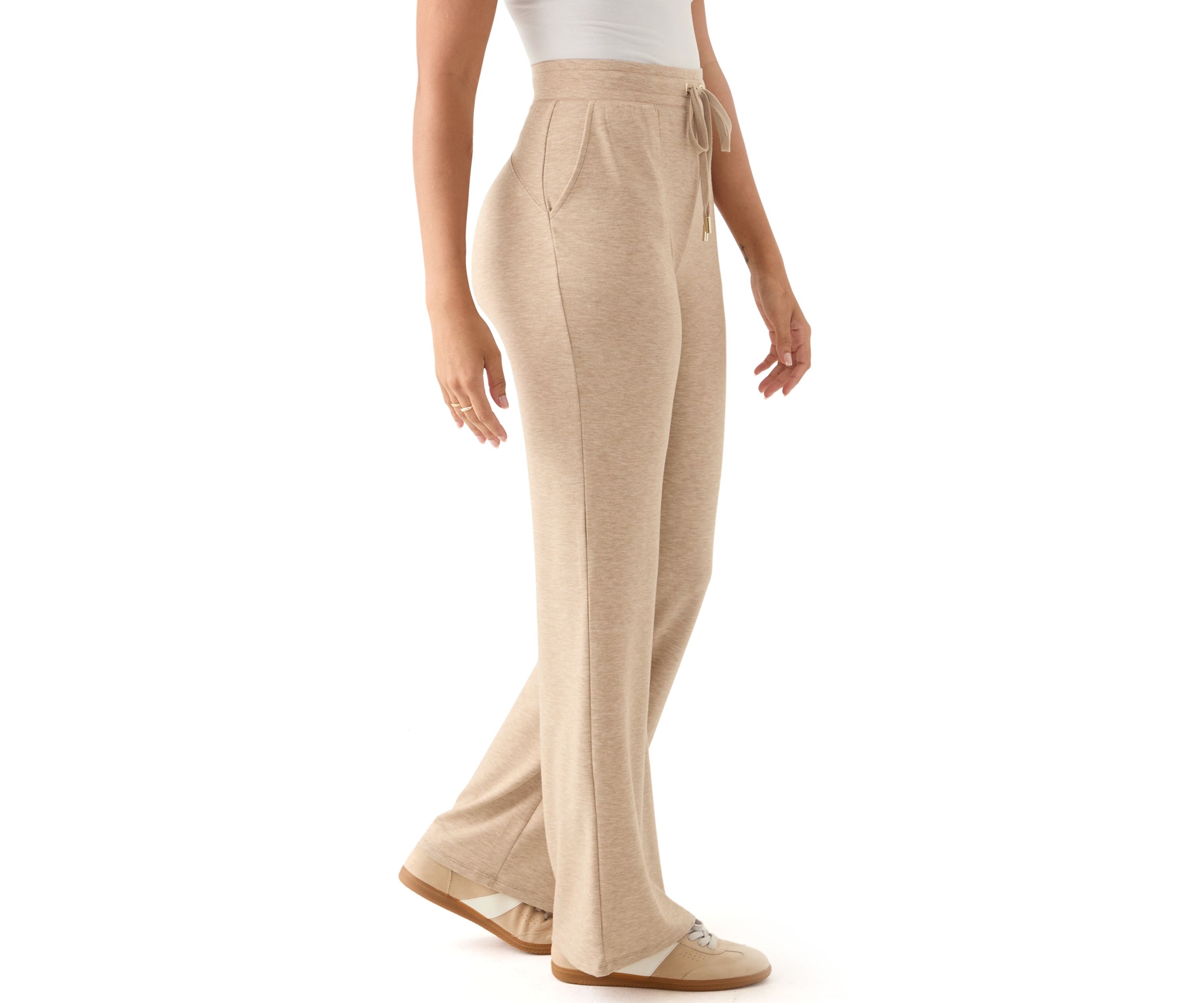 Womens Wide Leg Baby Terry Pants