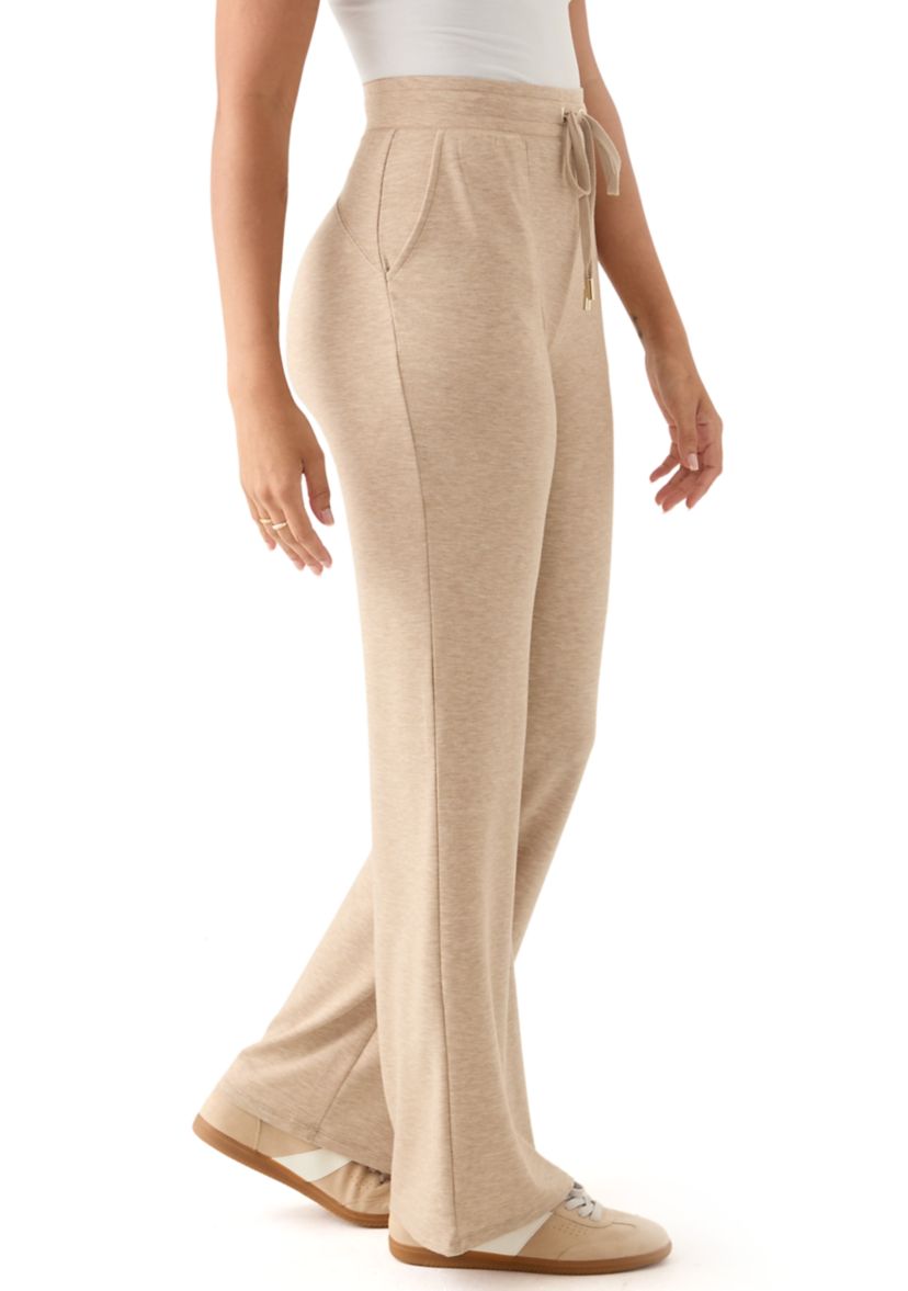 Womens Wide Leg Baby Terry Pants