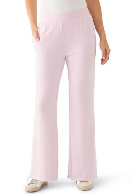 Crown & Ivy Women's Brushed Back Relaxed Pants, Pink, Small