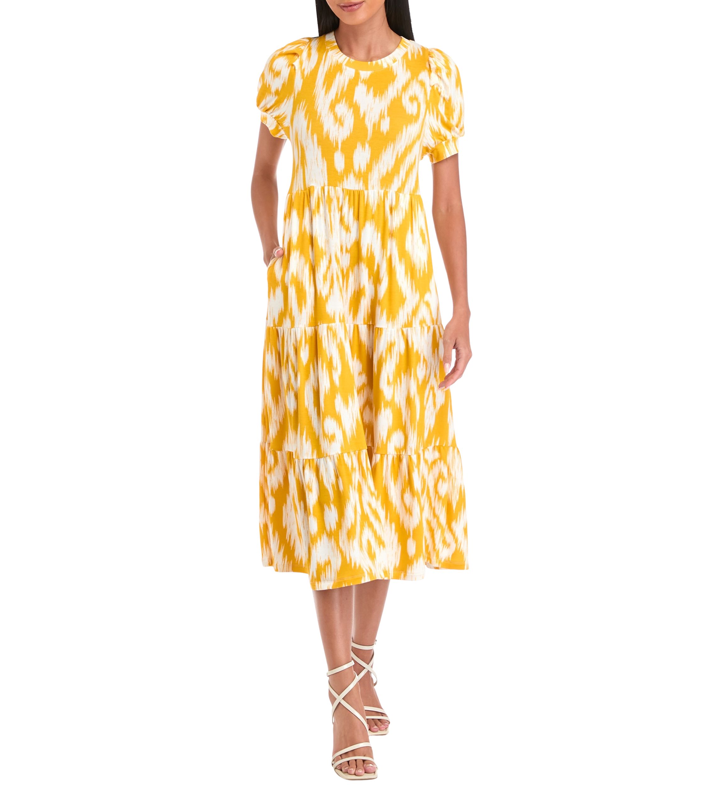 Petite Baby Terry Printed Midi Dress