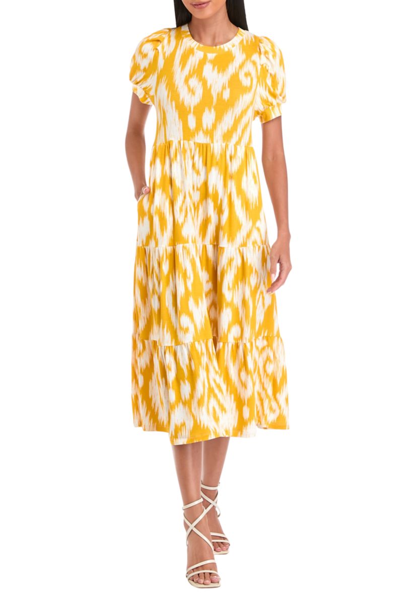Petite Baby Terry Printed Midi Dress