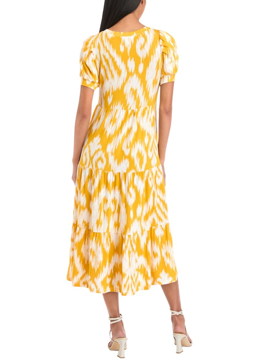 Petite Baby Terry Printed Midi Dress