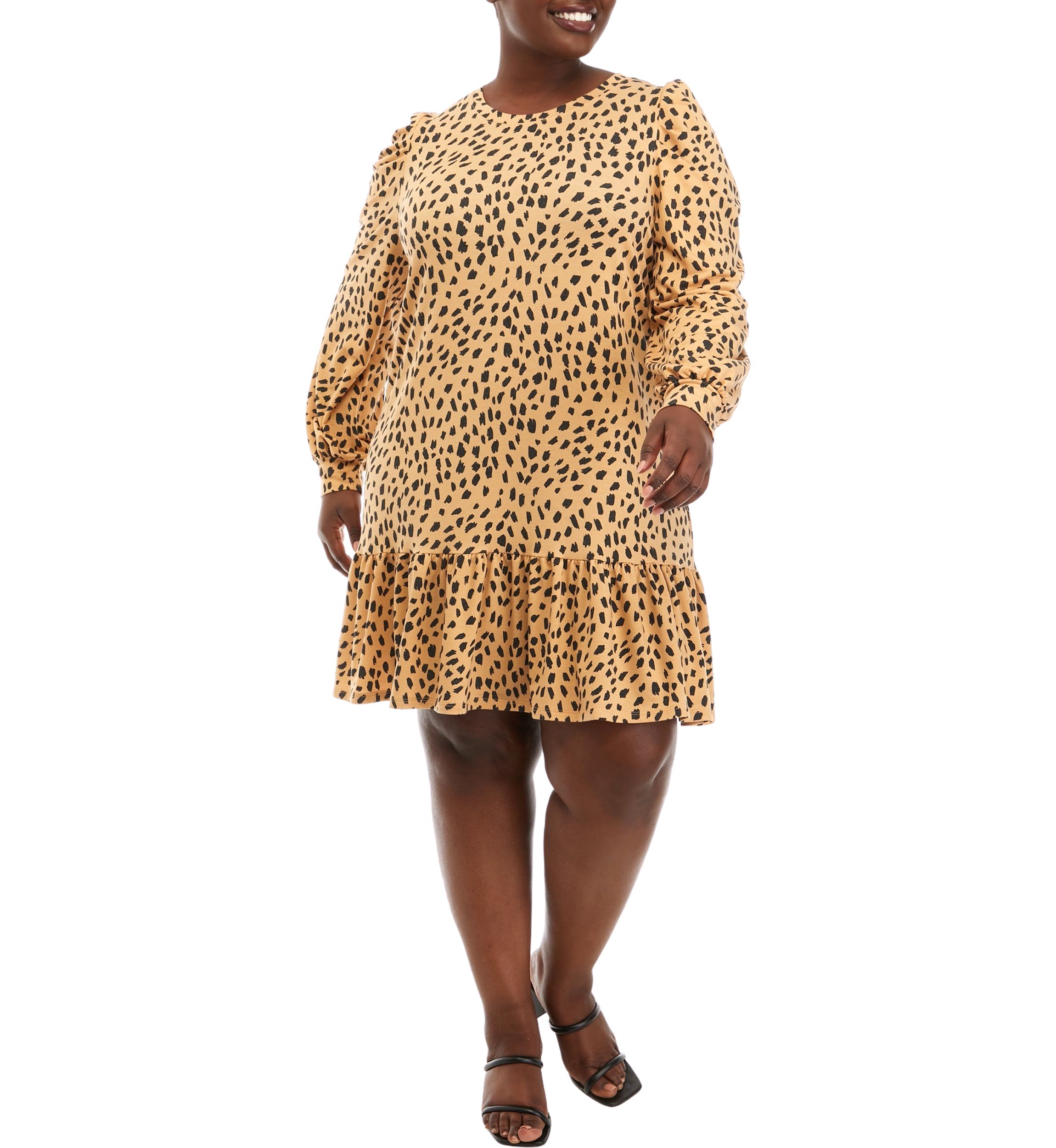 Plus Size Printed Prairie Dress