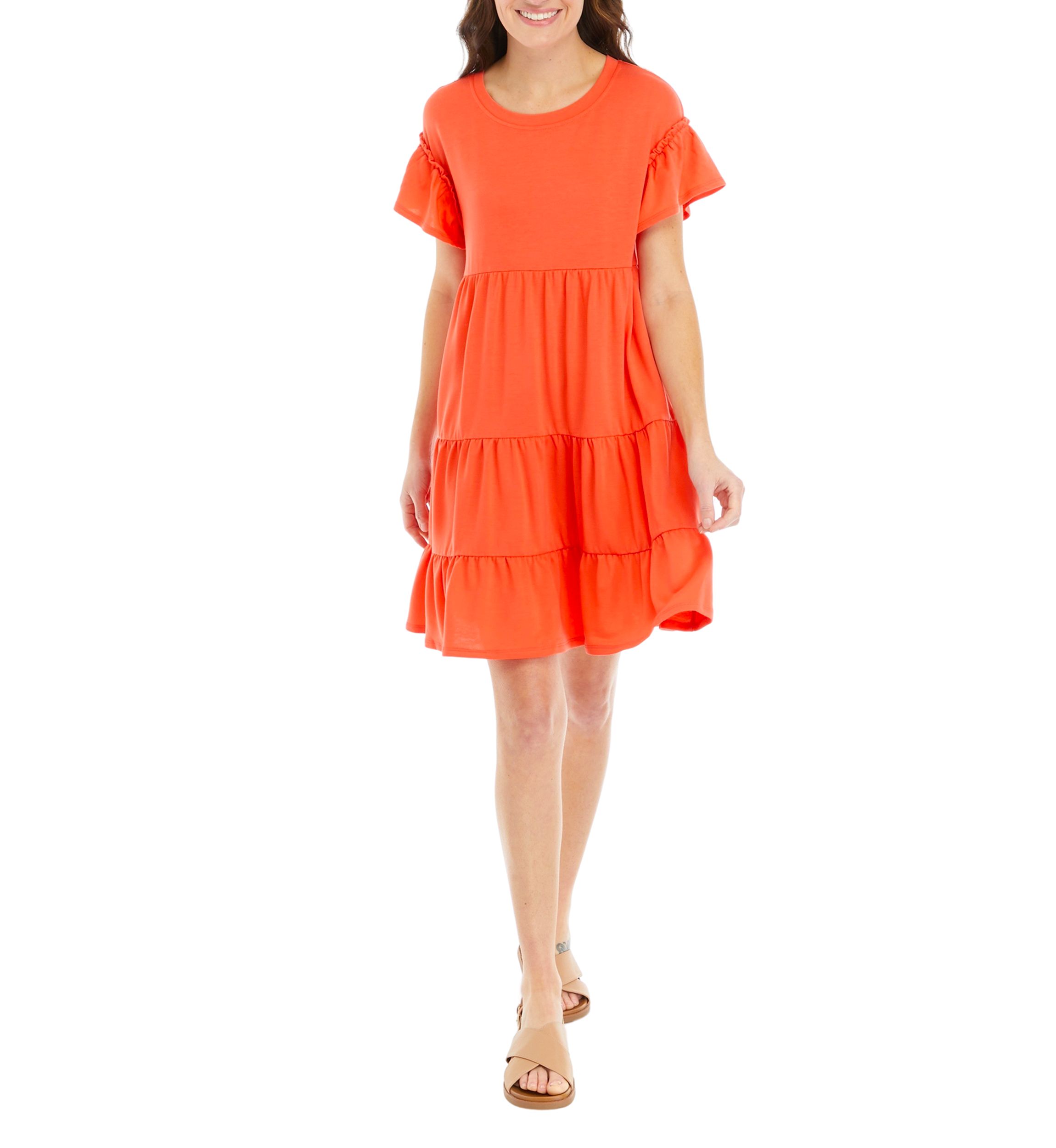 Womens Short Sleeve Ric Rac Dress