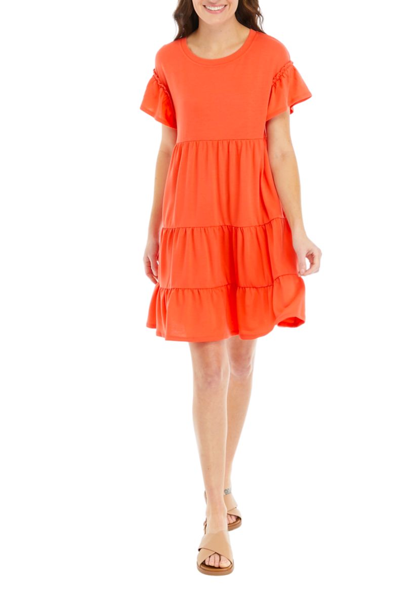 Womens Short Sleeve Ric Rac Dress