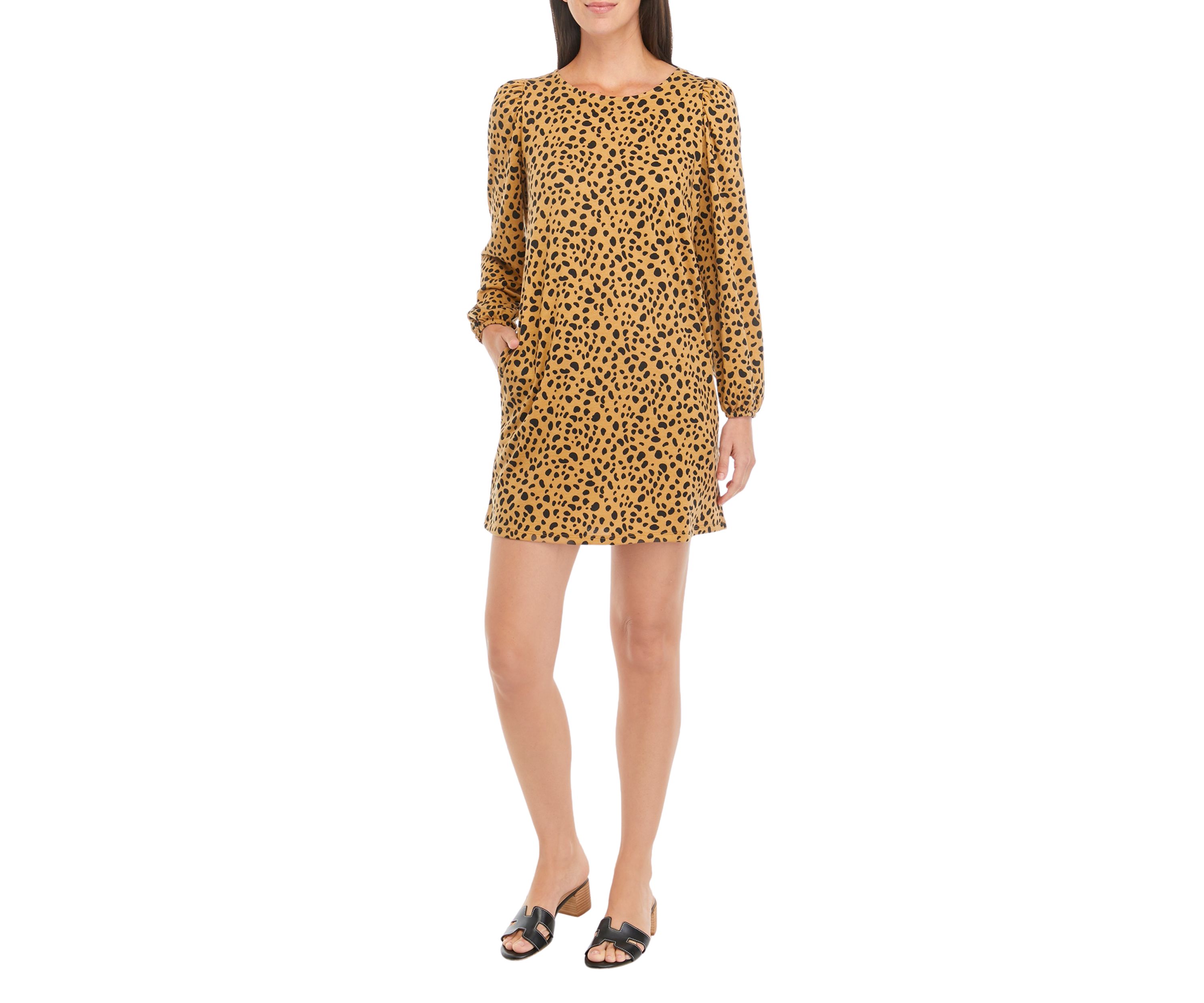 Womens Long Sleeve Baby Terry Dress