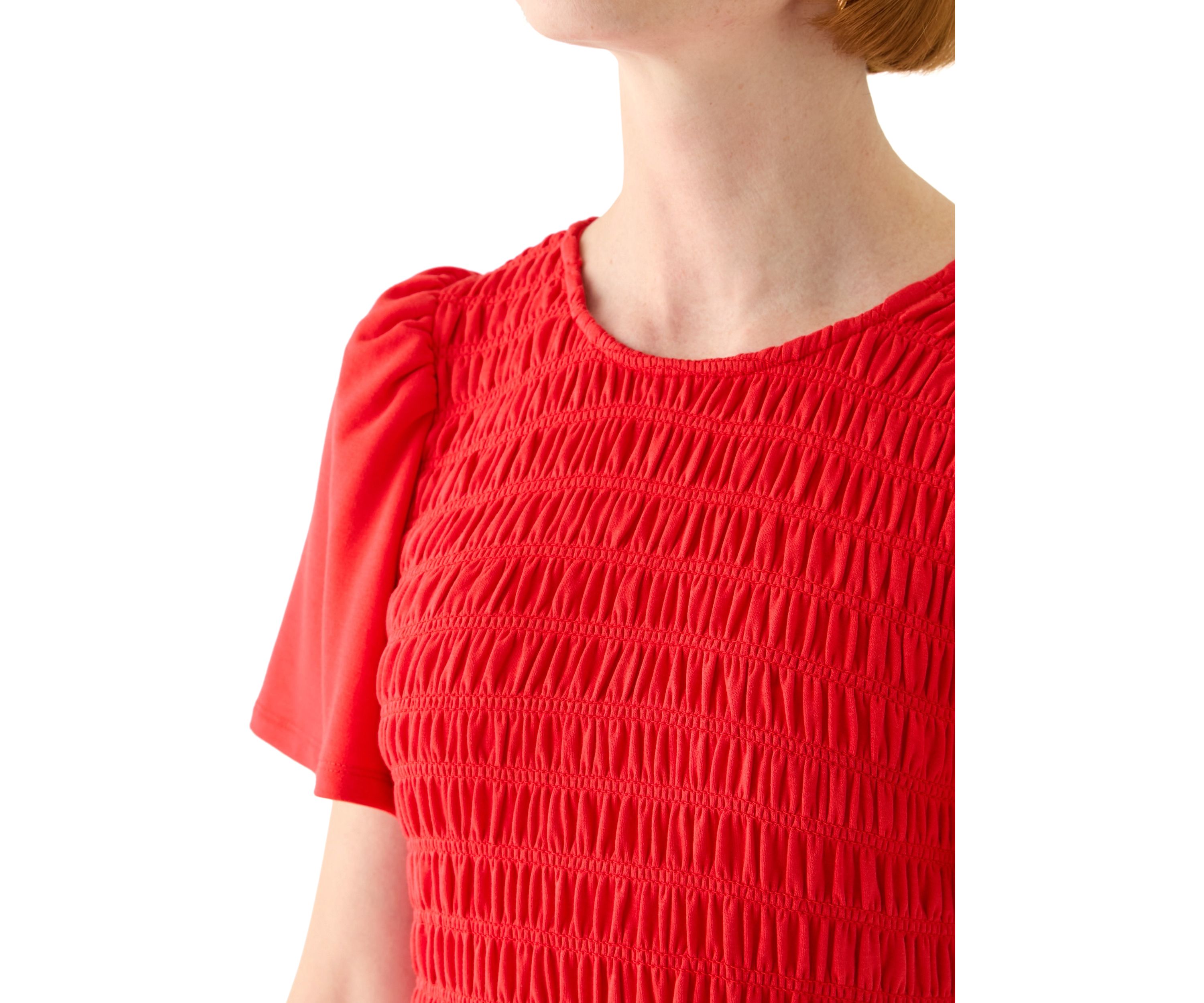 Womens Short Sleeve Smock Baby Terry Dress