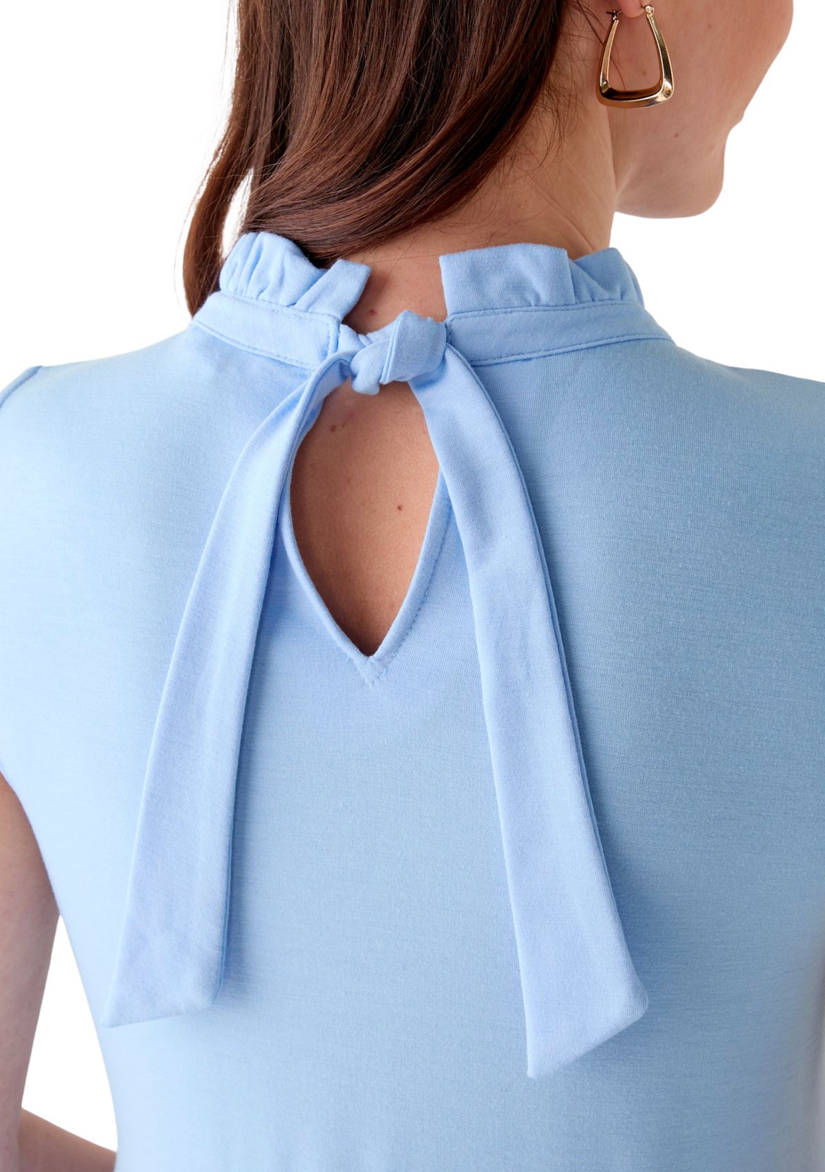 Womens Sleeveless Color Block Tiered Mini Dress