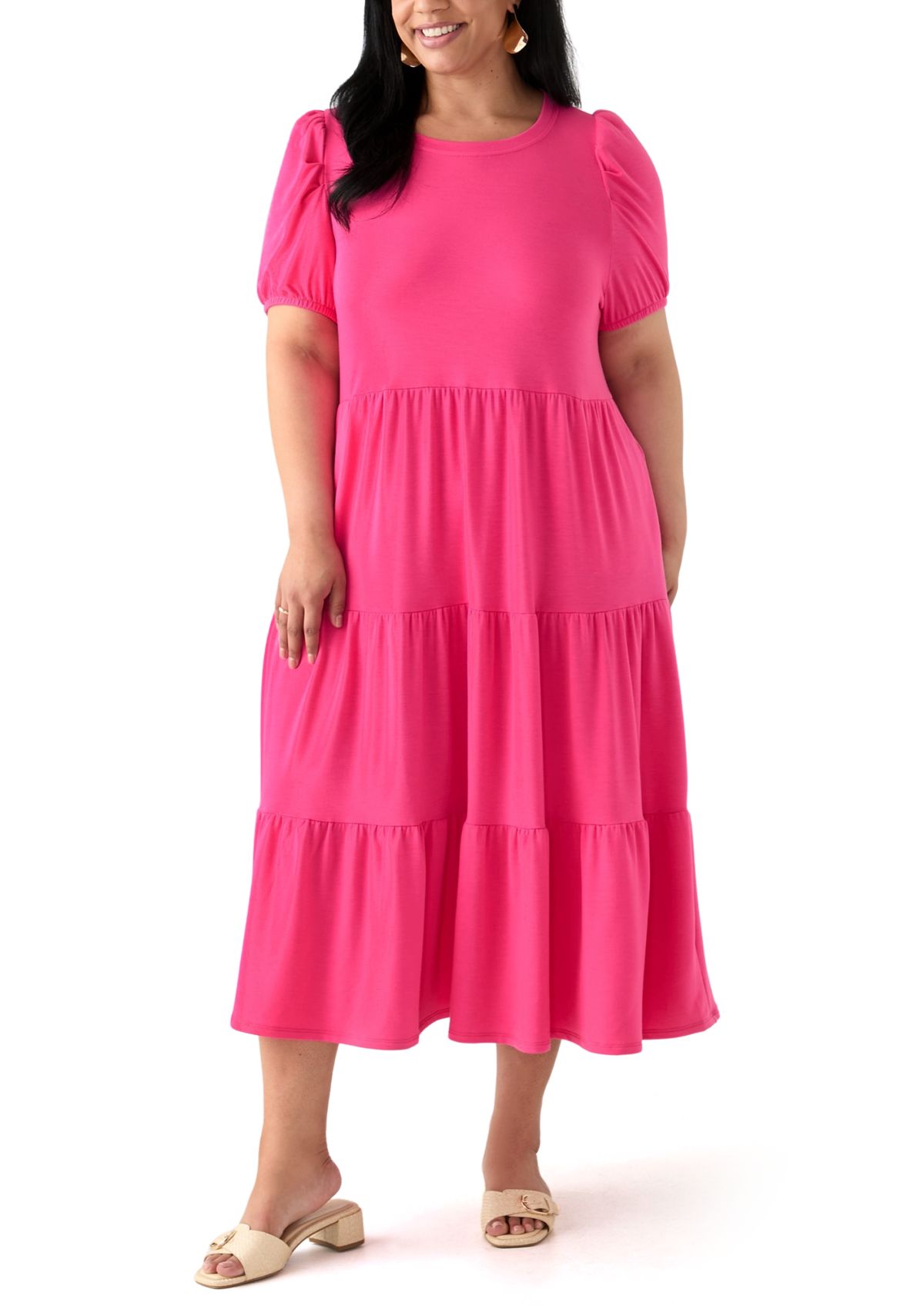 Plus Size Baby Terry Midi Dress