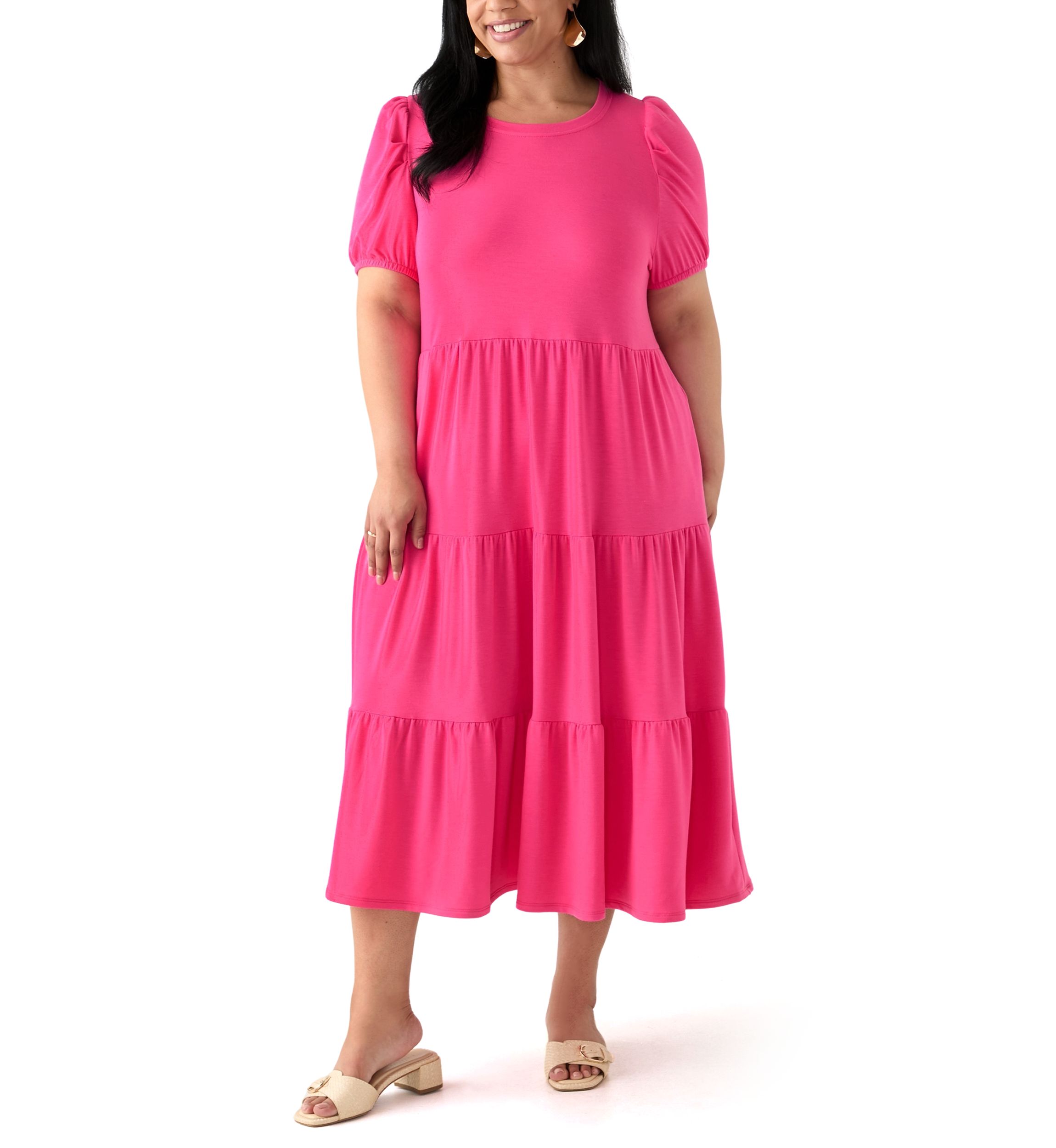 Plus Size Baby Terry Midi Dress