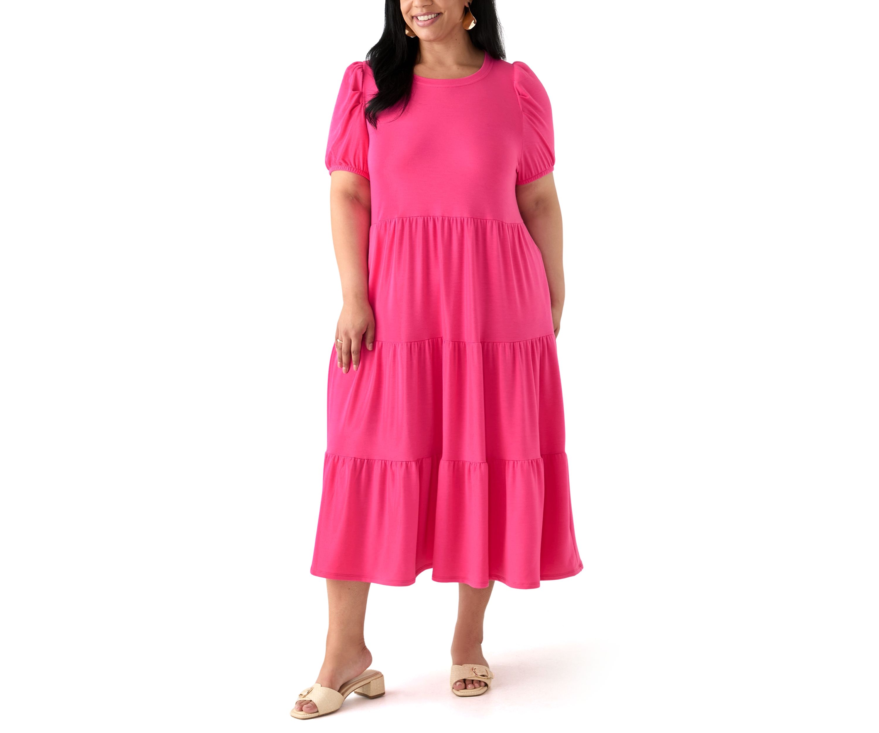 Plus Size Baby Terry Midi Dress