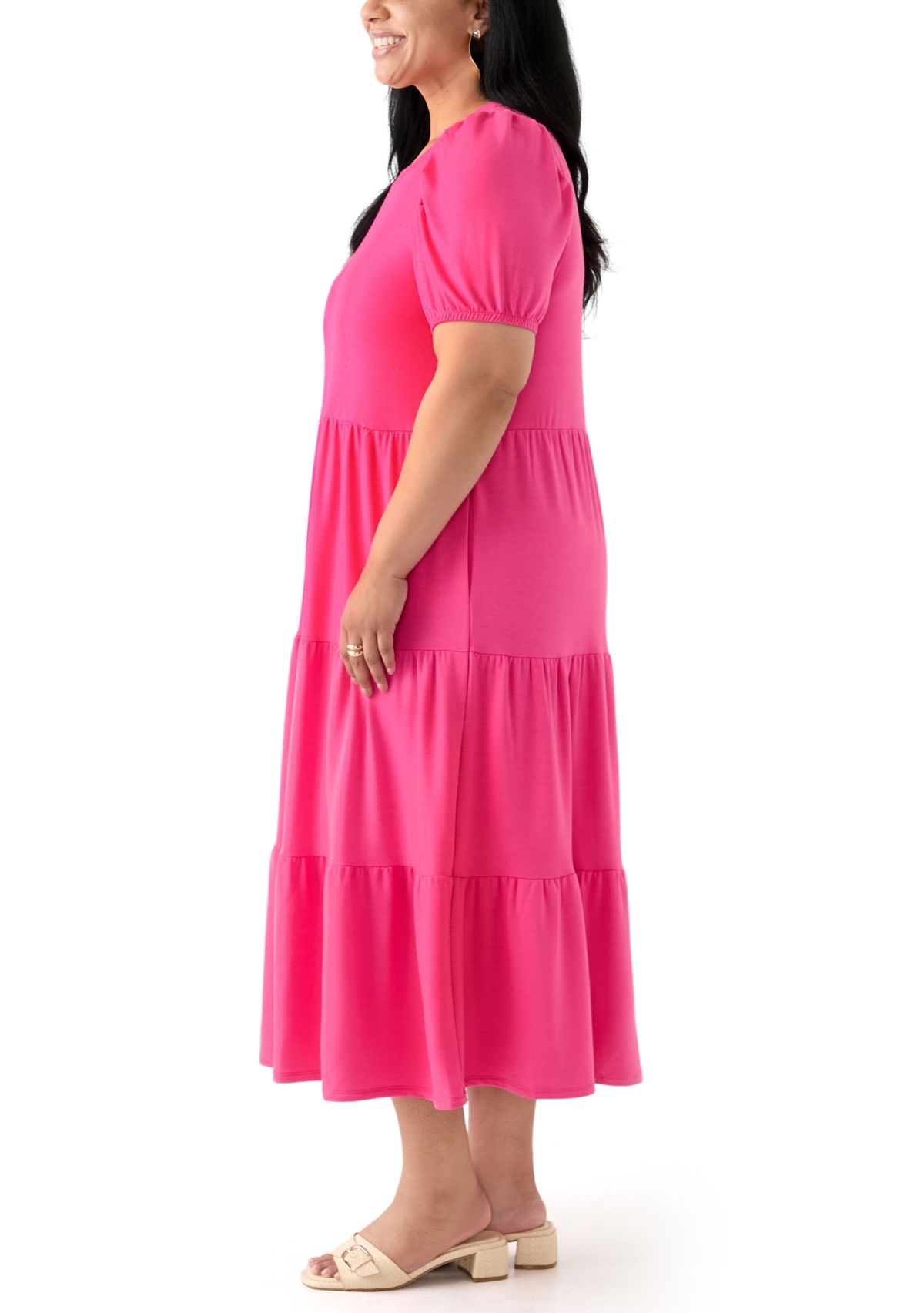 Plus Size Baby Terry Midi Dress
