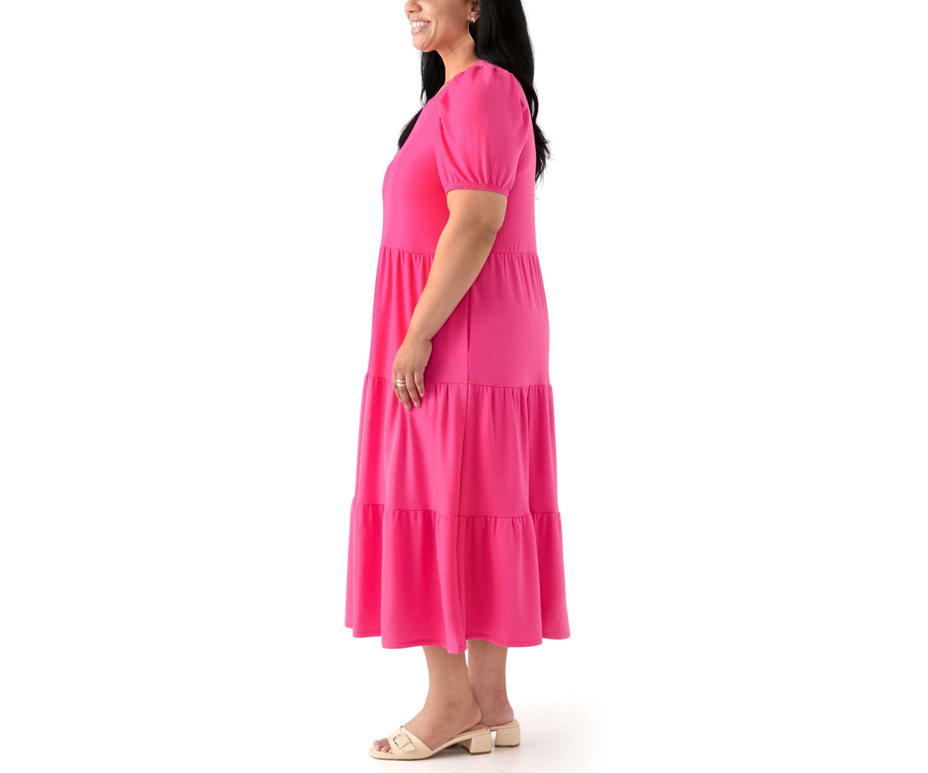 Plus Size Baby Terry Midi Dress