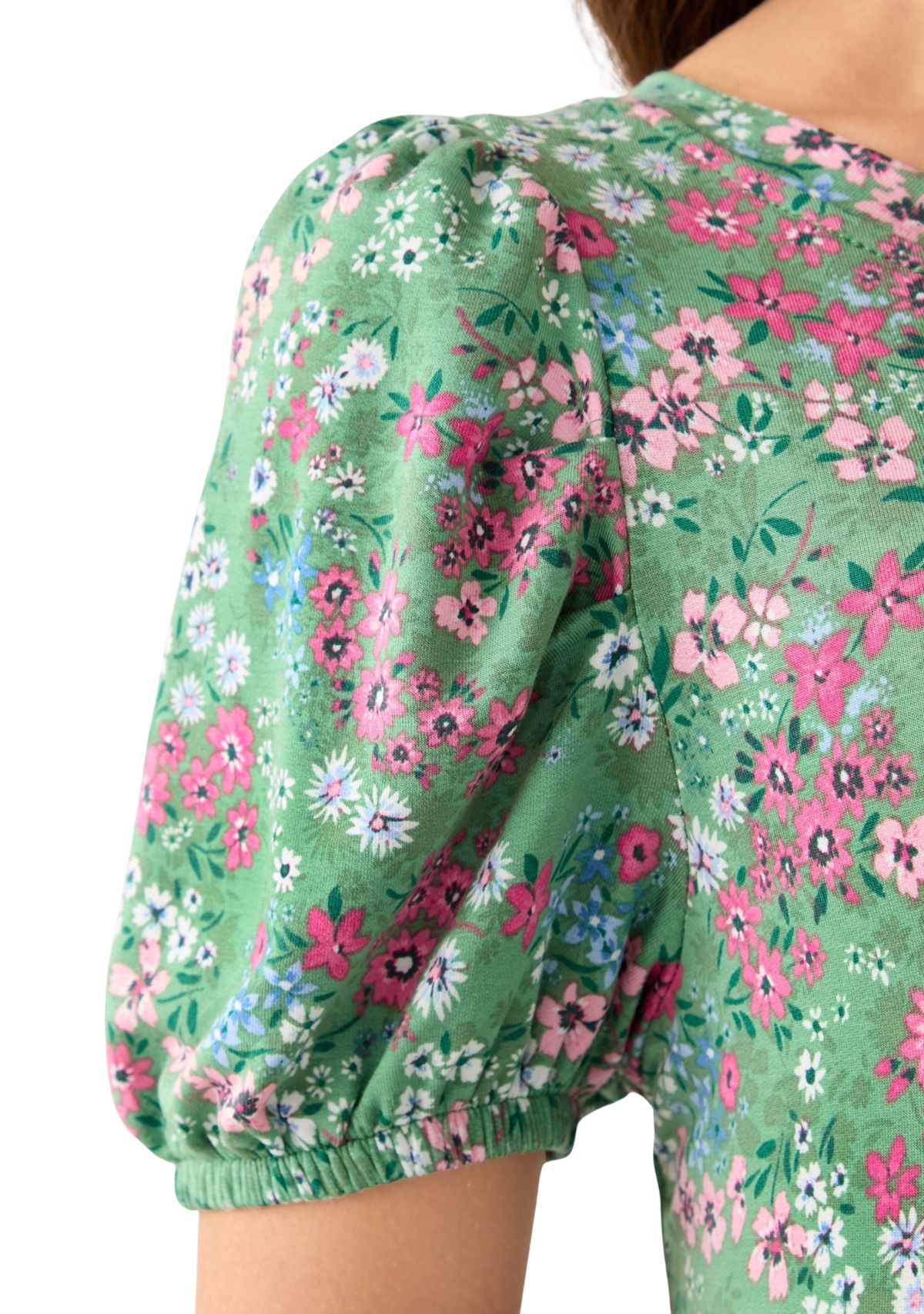 Petite Baby Terry Midi Print Dress