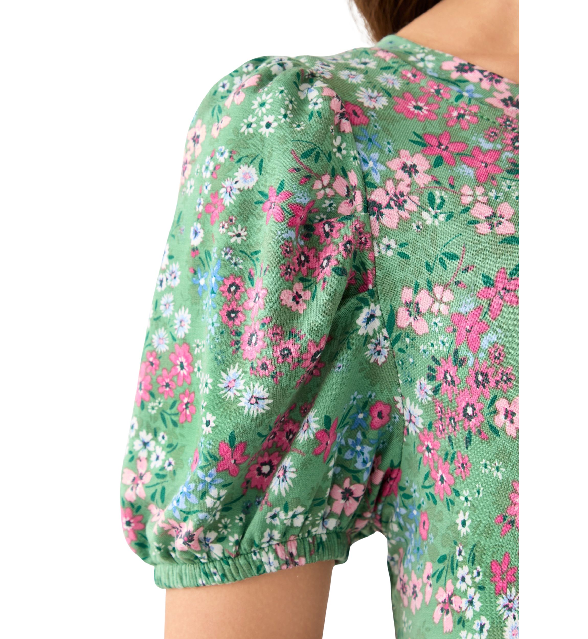 Petite Baby Terry Midi Print Dress