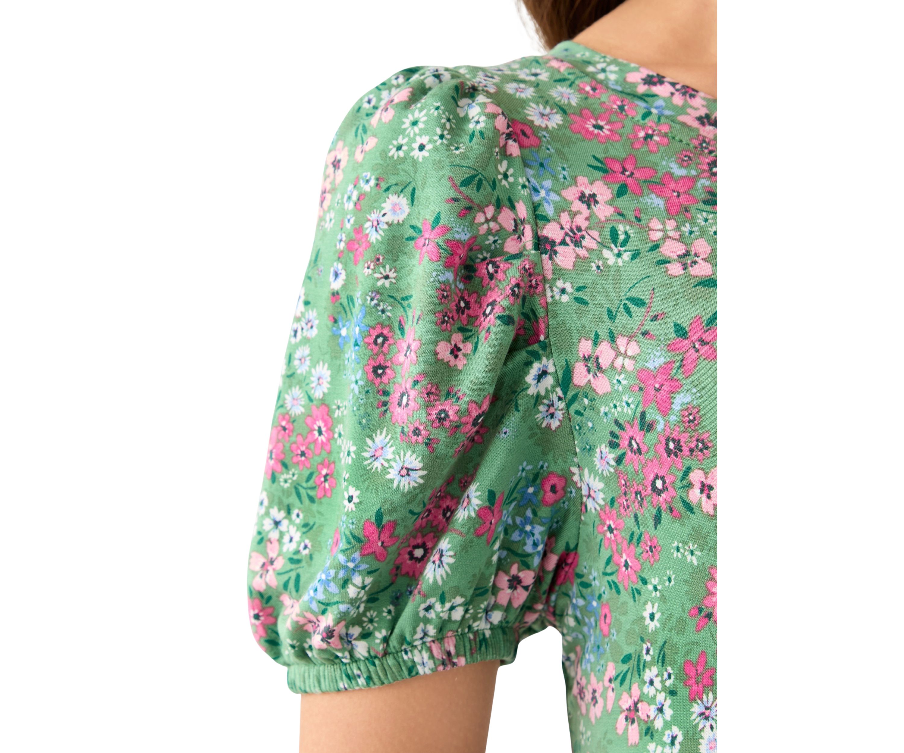 Petite Baby Terry Midi Print Dress