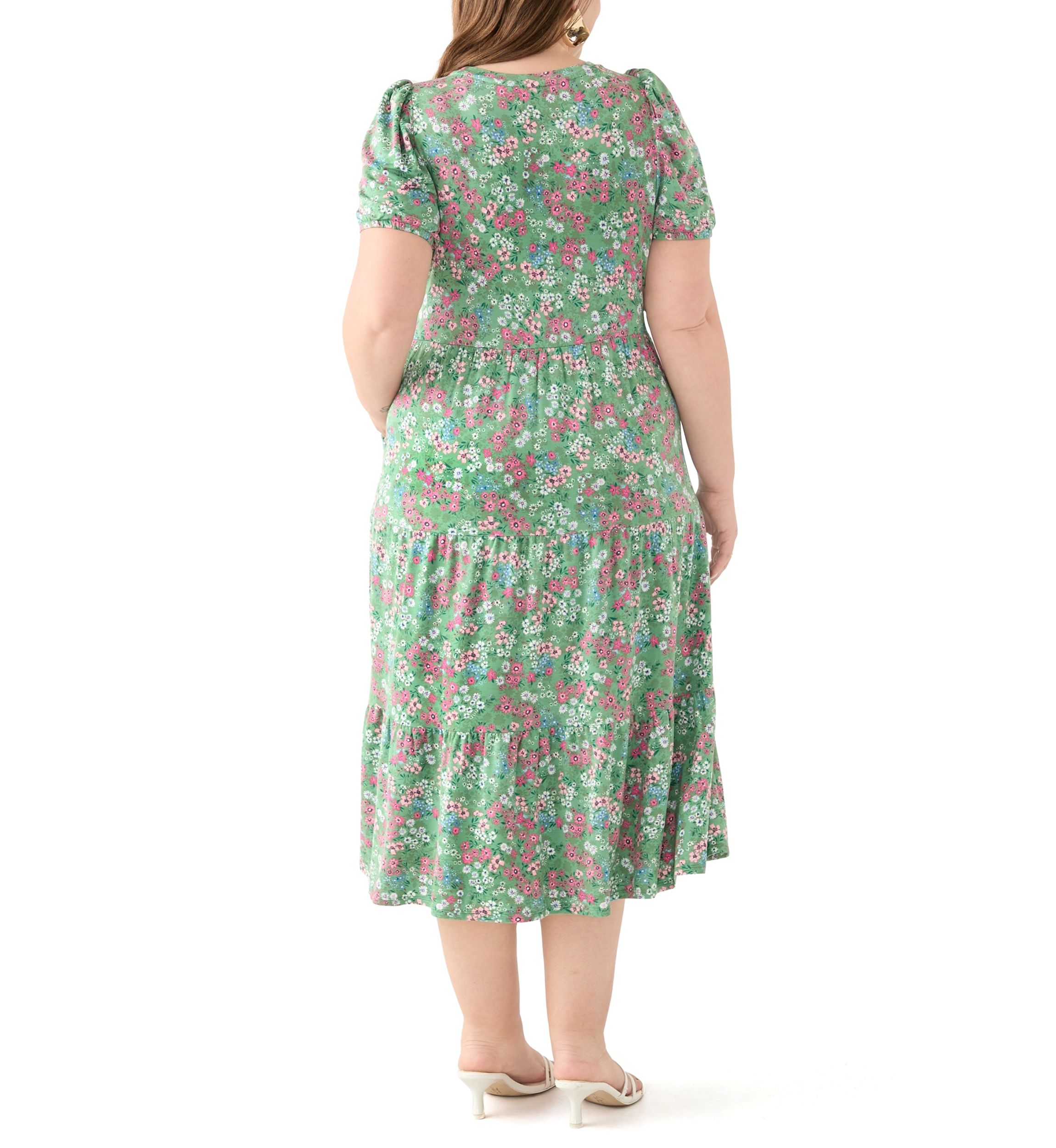 Plus Size Baby Terry Printed Dress