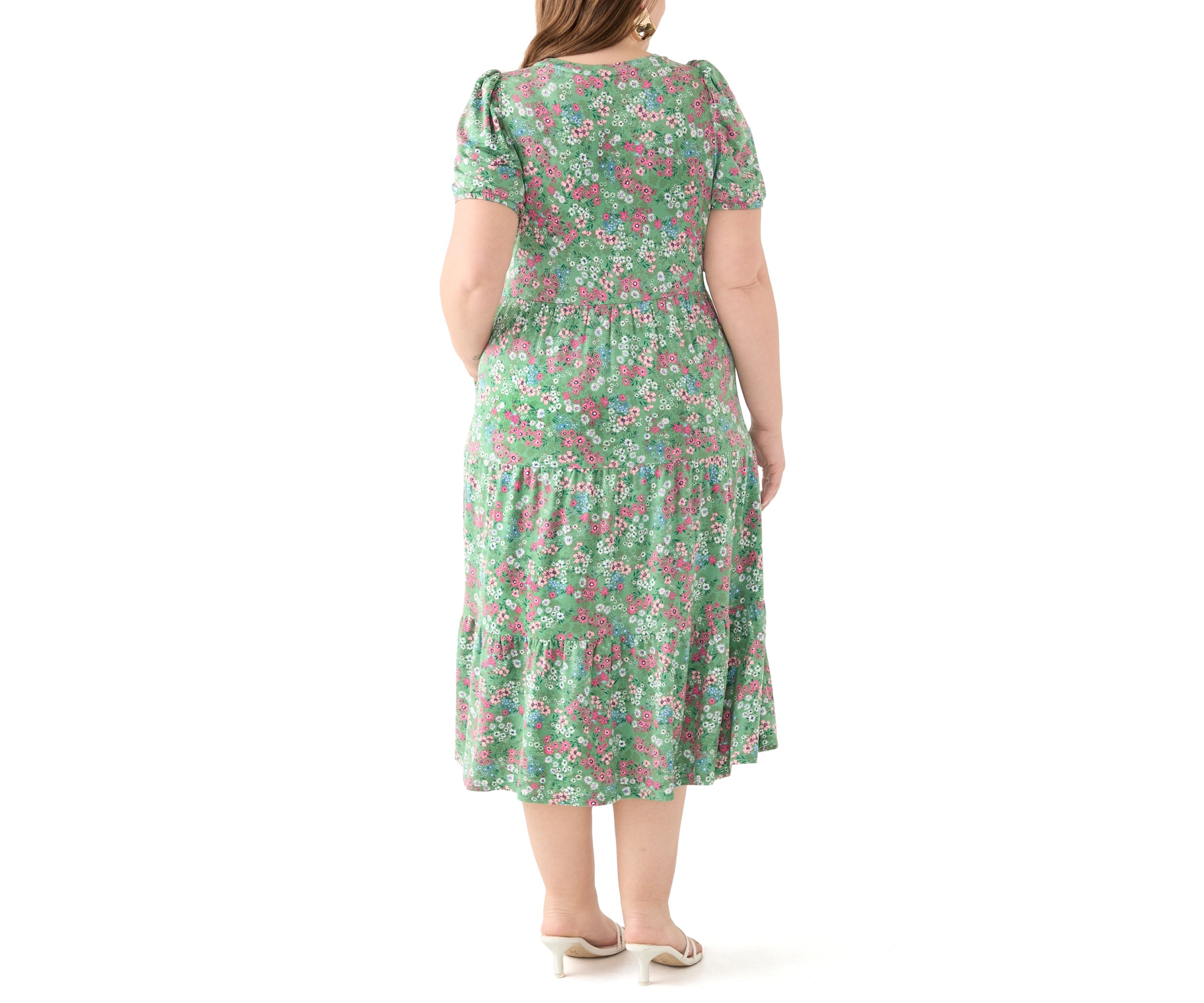 Plus Size Baby Terry Printed Dress