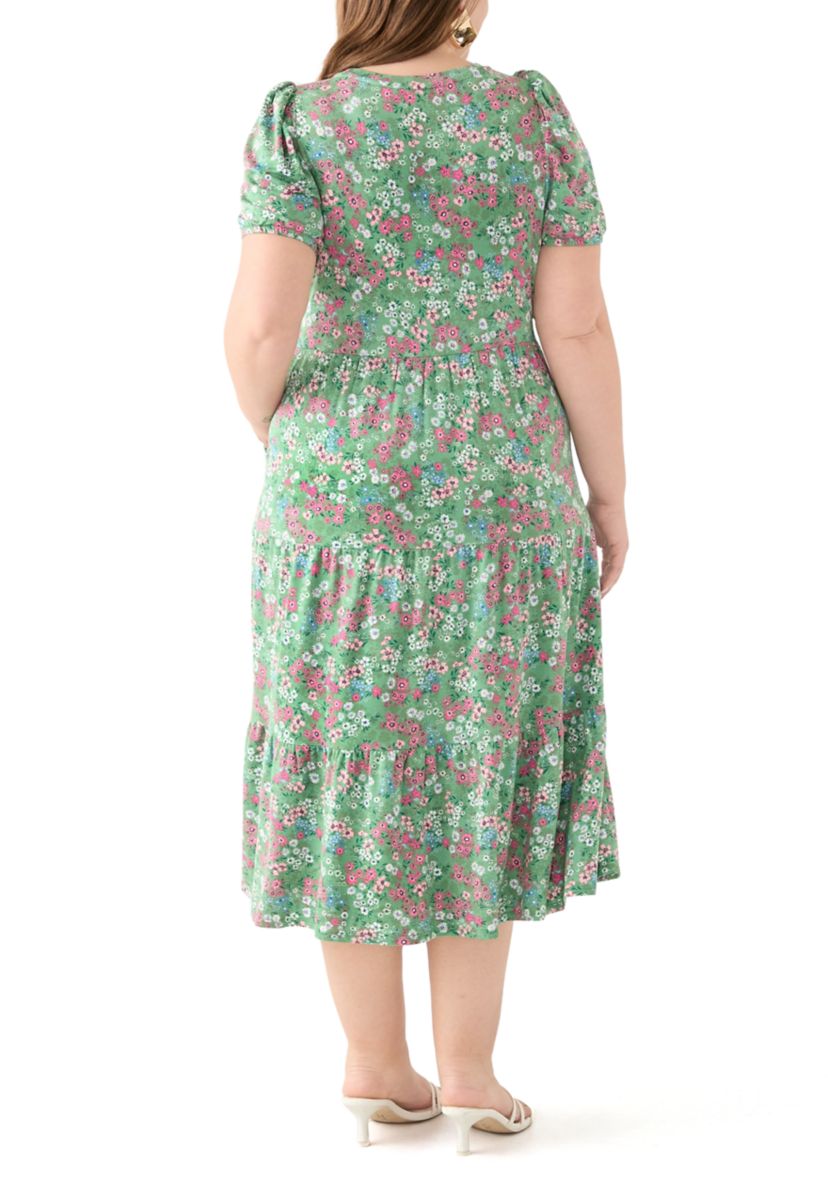 Plus Size Baby Terry Printed Dress