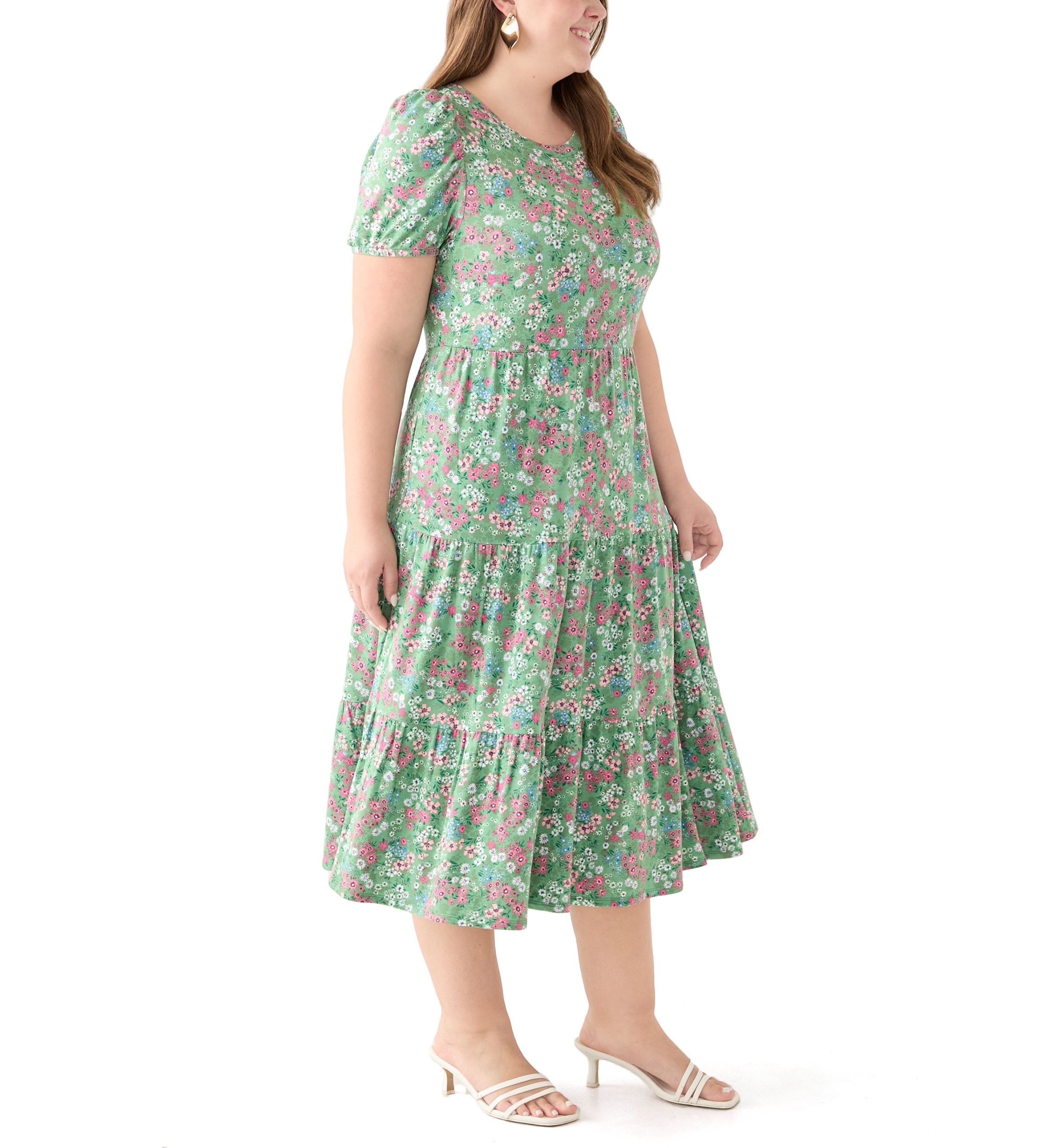 Plus Size Baby Terry Printed Dress