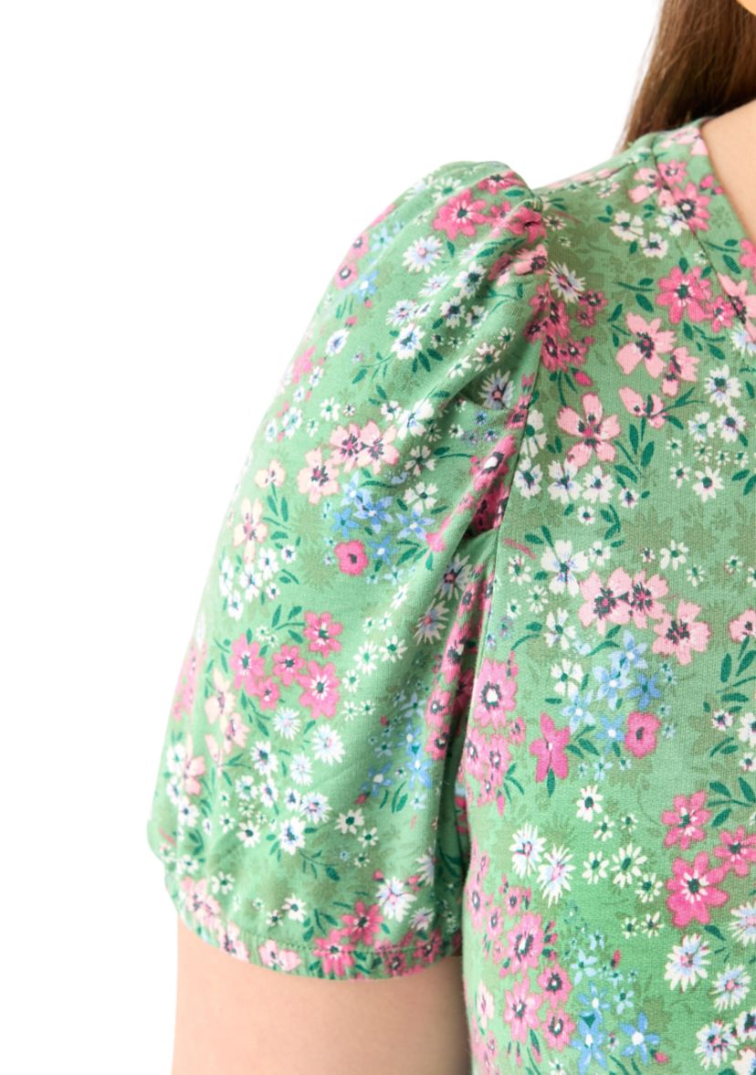Plus Size Baby Terry Printed Dress