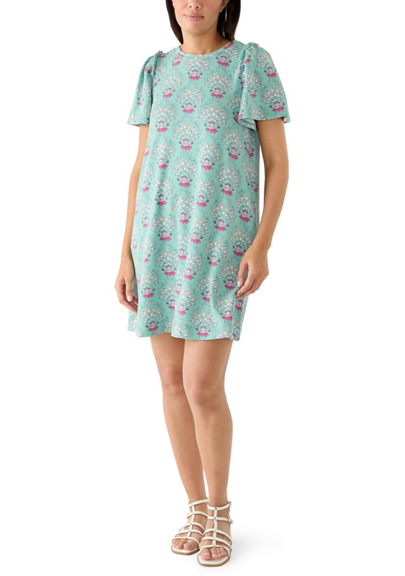 classic short sleeve mini dress Classic Olive Short Sleeve Mini Dress Large