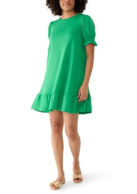 Crown & Ivy Women's Baby Terry Sheath Mini Dress, Green, XL