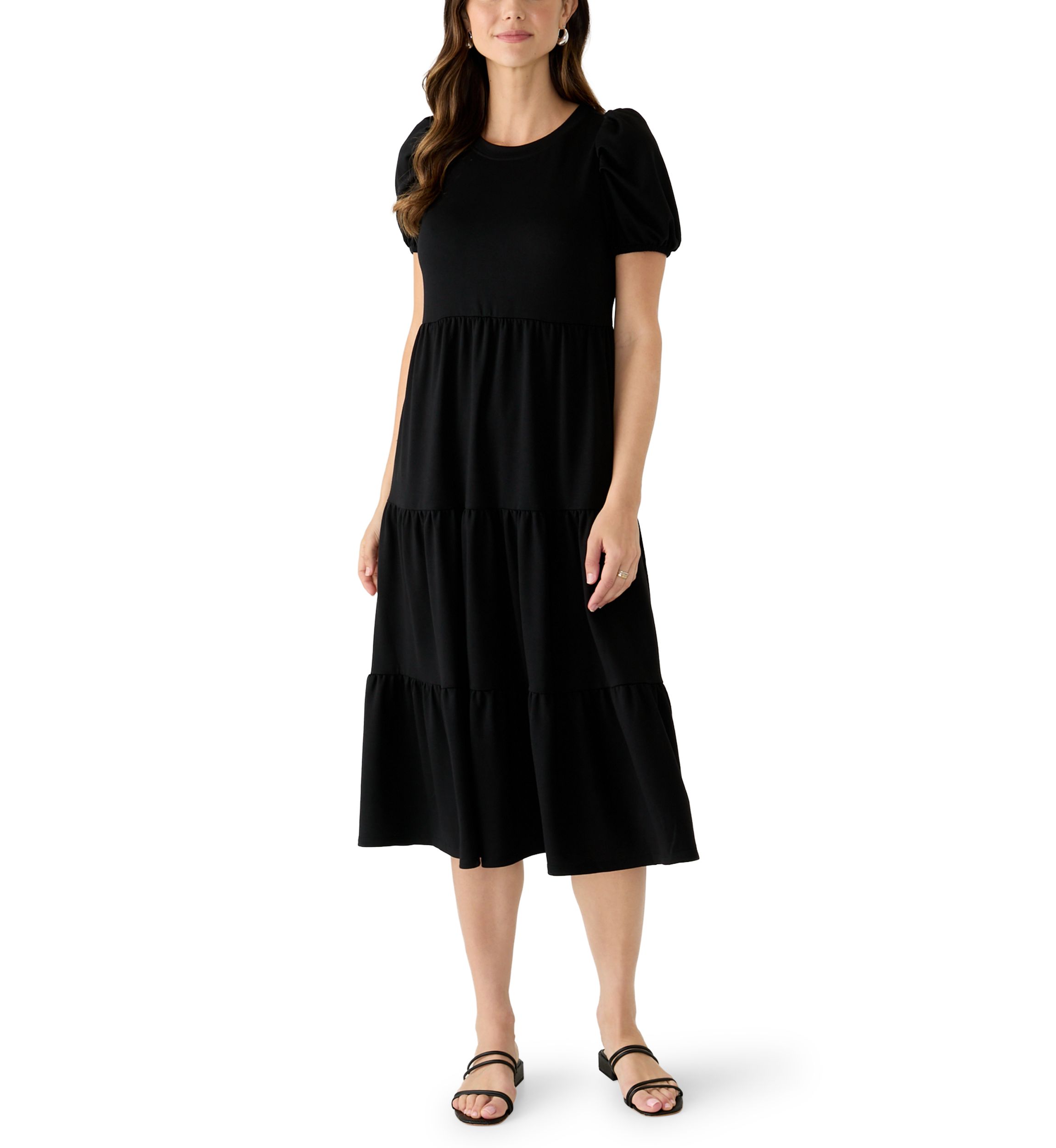 belk midi dresses Women's Elevate your style game with our Puff Sleeve Midi Dress Blue Floral Midi Dress 