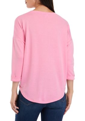 Women's 3/4 Sleeve Round Hem T-Shirt