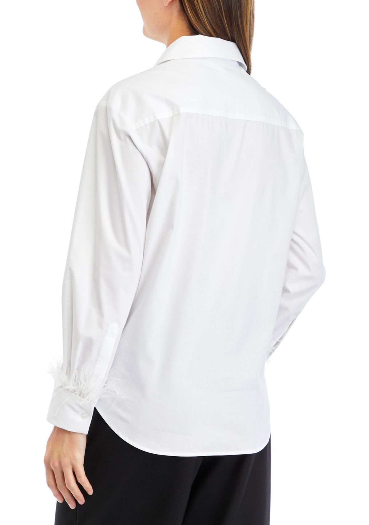 Petite Feather Boyfriend Shirt