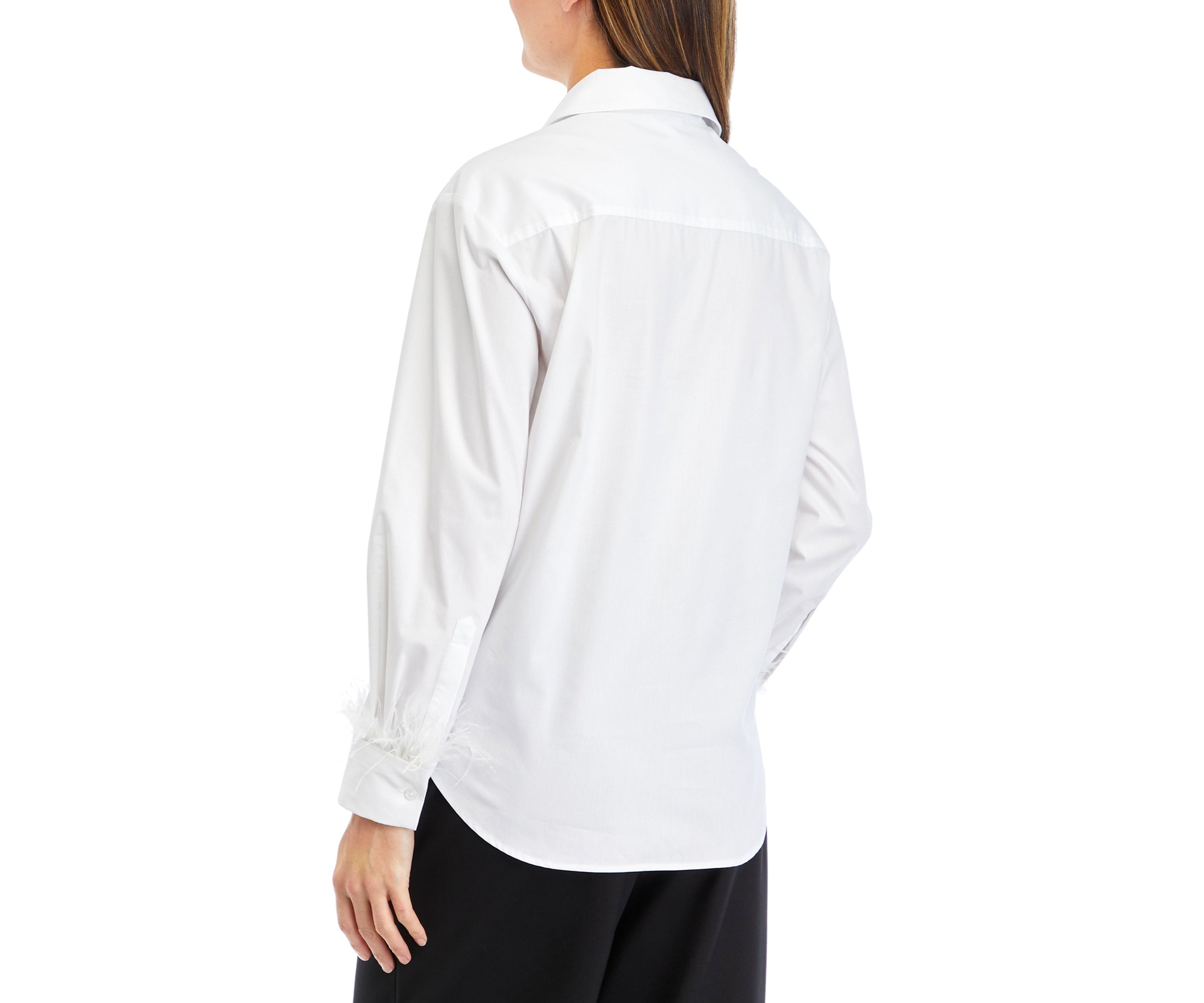 Petite Feather Boyfriend Shirt