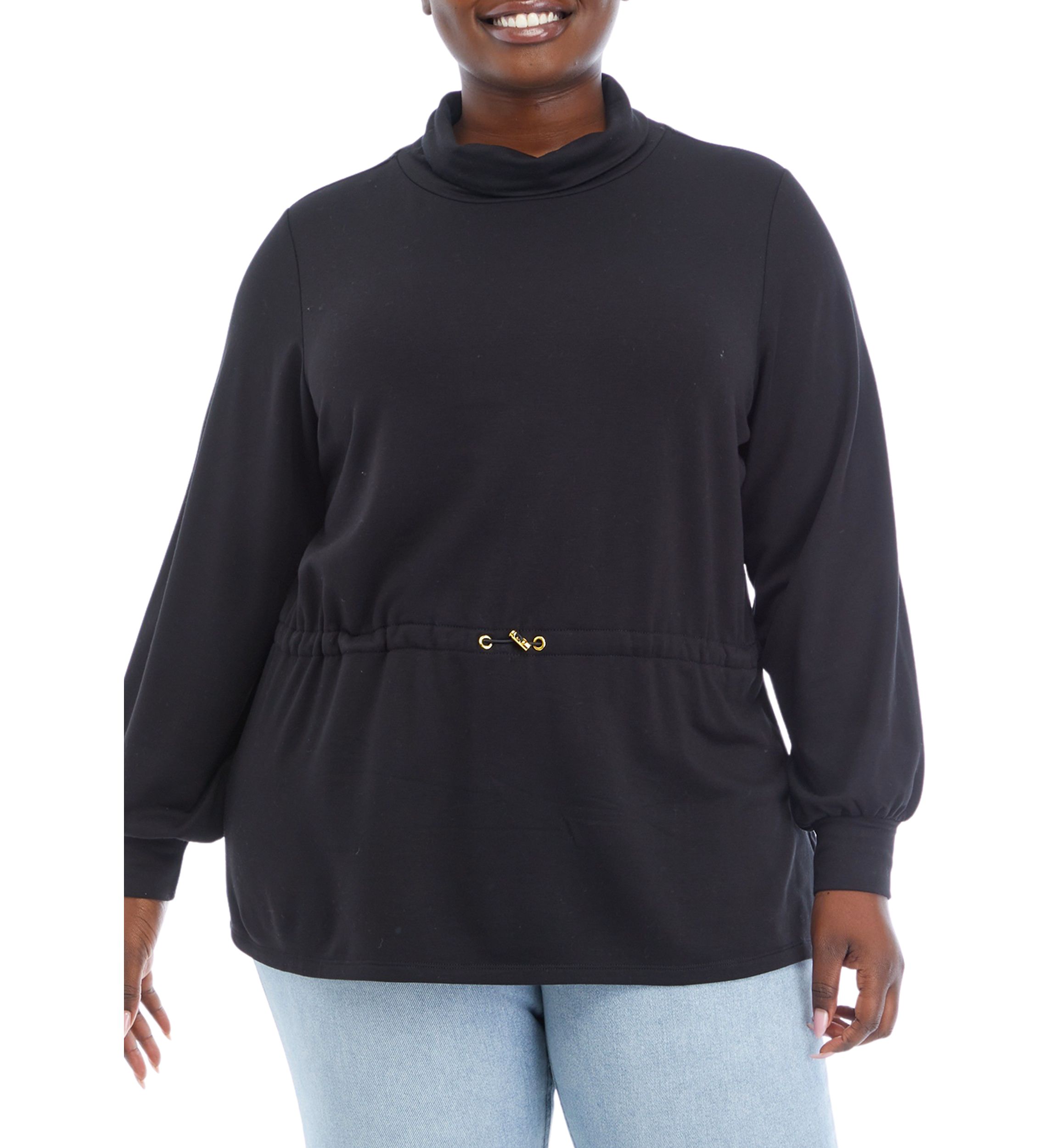 Plus Size Funnel Neck Sweatshirt